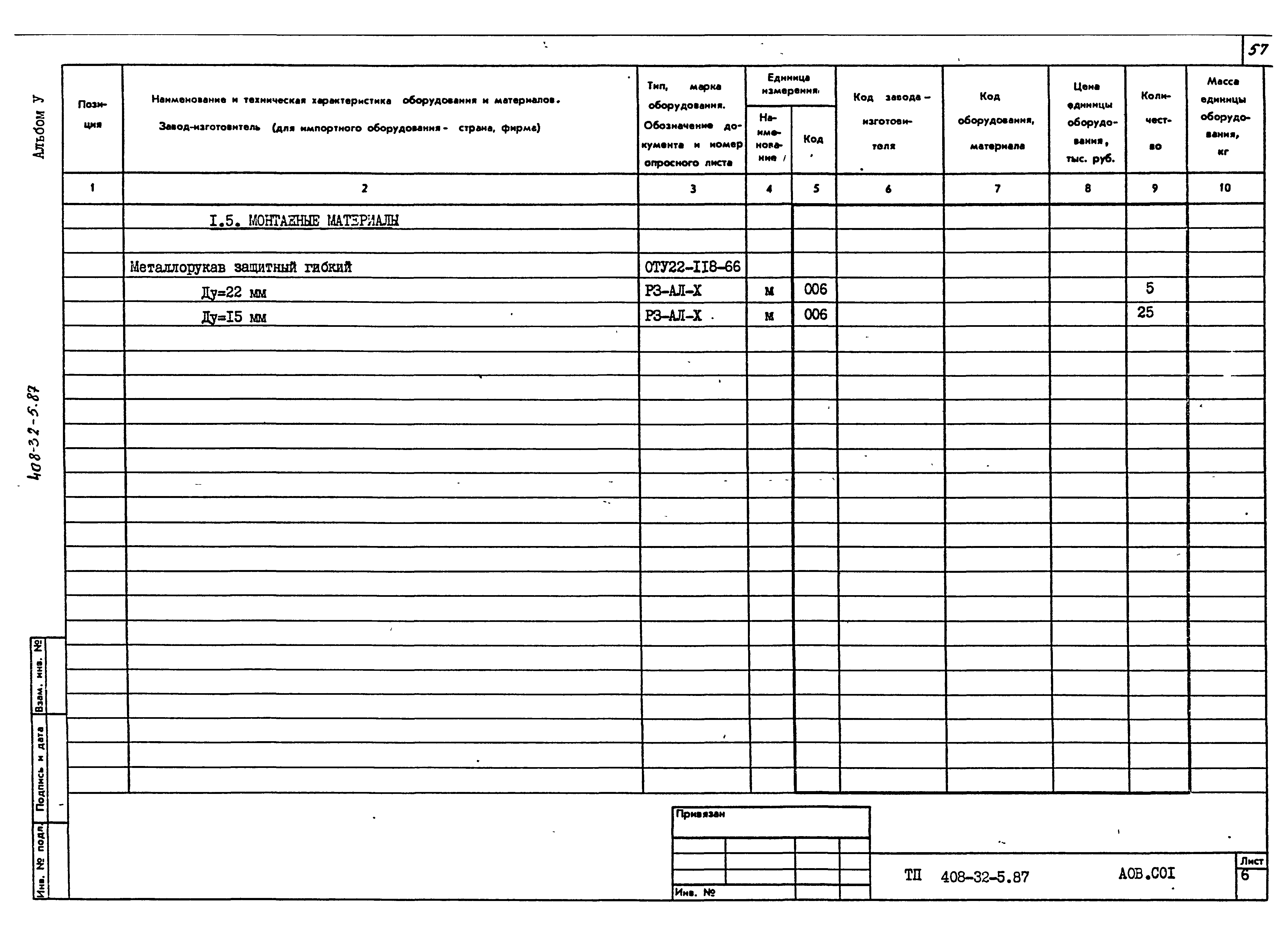 Типовой проект 408-32-5.87