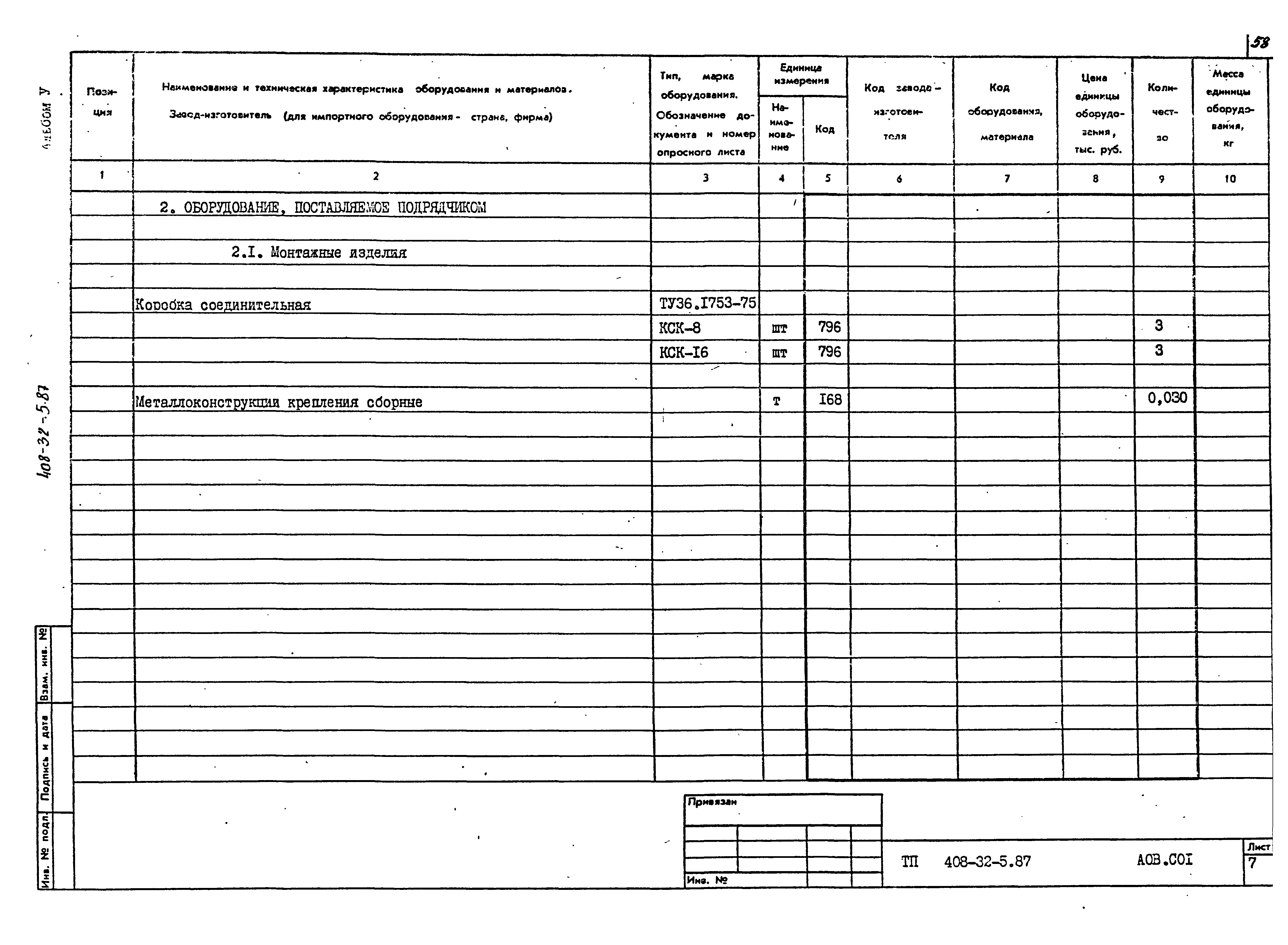 Типовой проект 408-32-5.87