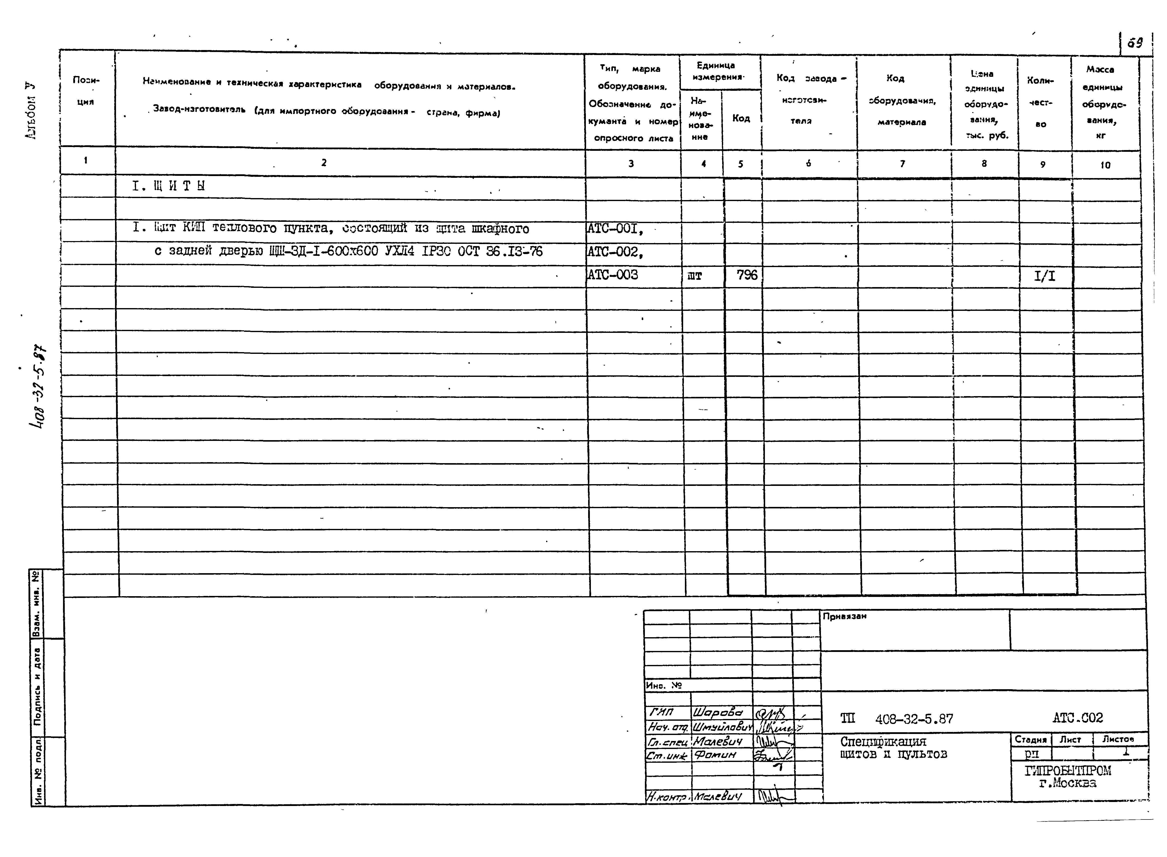 Типовой проект 408-32-5.87