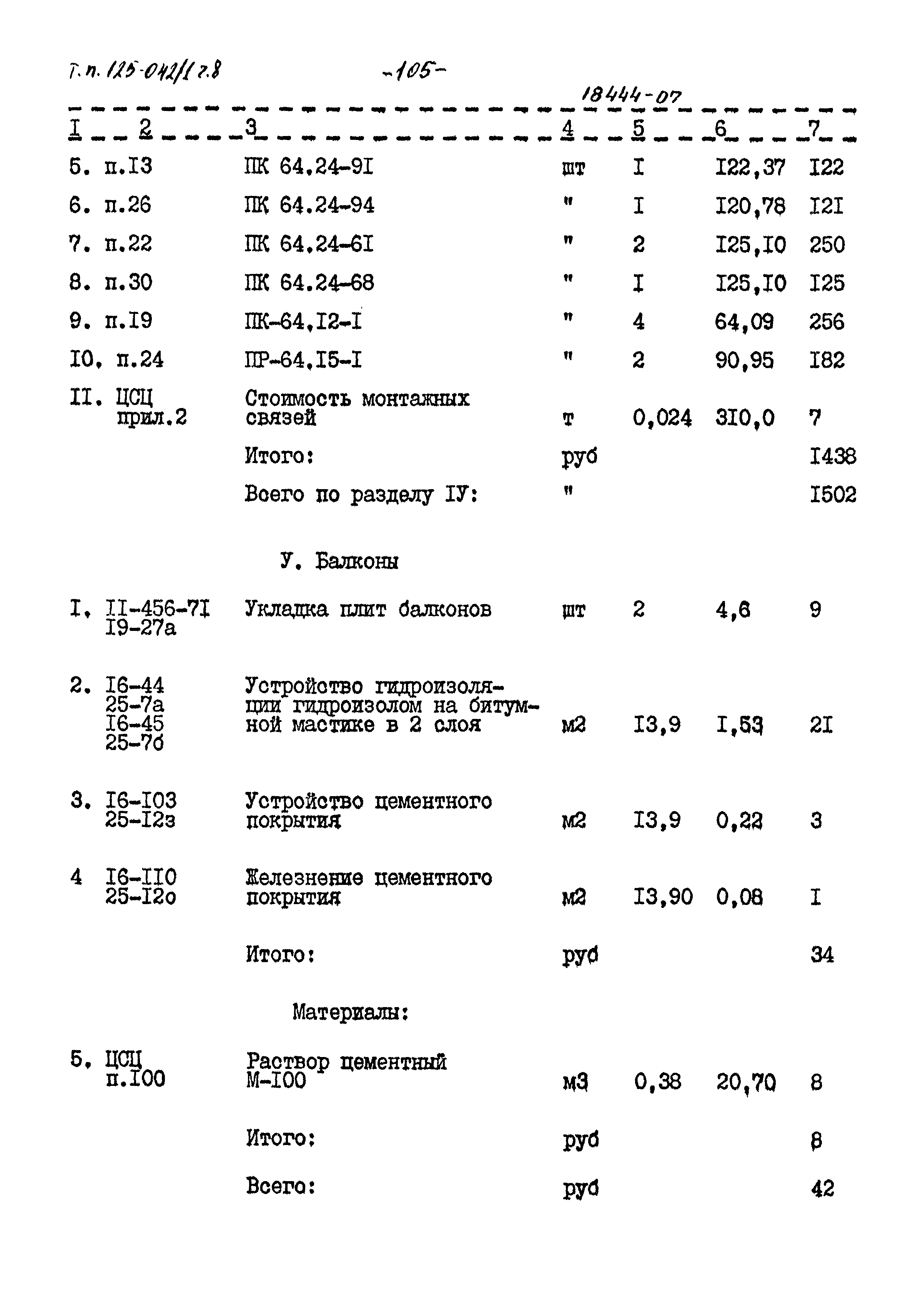 Типовой проект 125-042/1