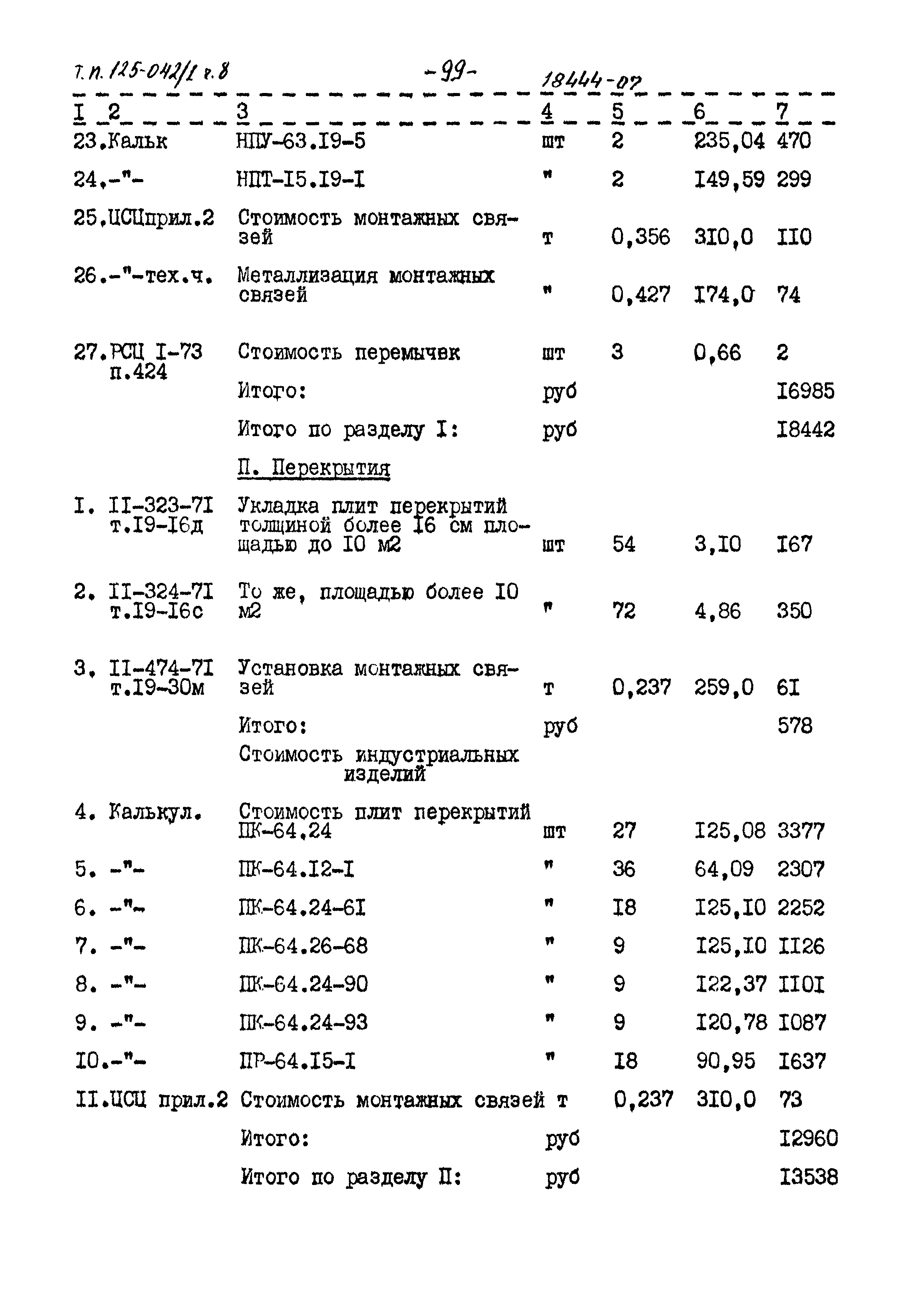 Типовой проект 125-042/1