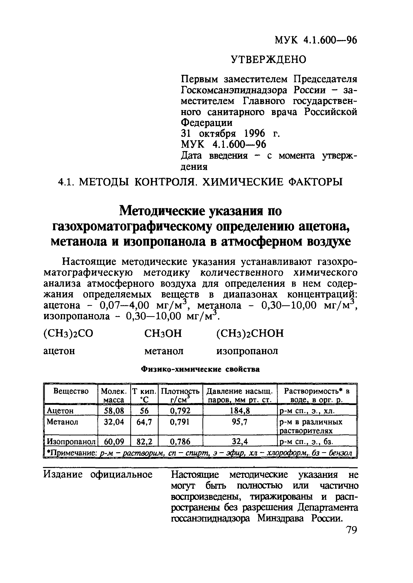 МУК 4.1.600-96