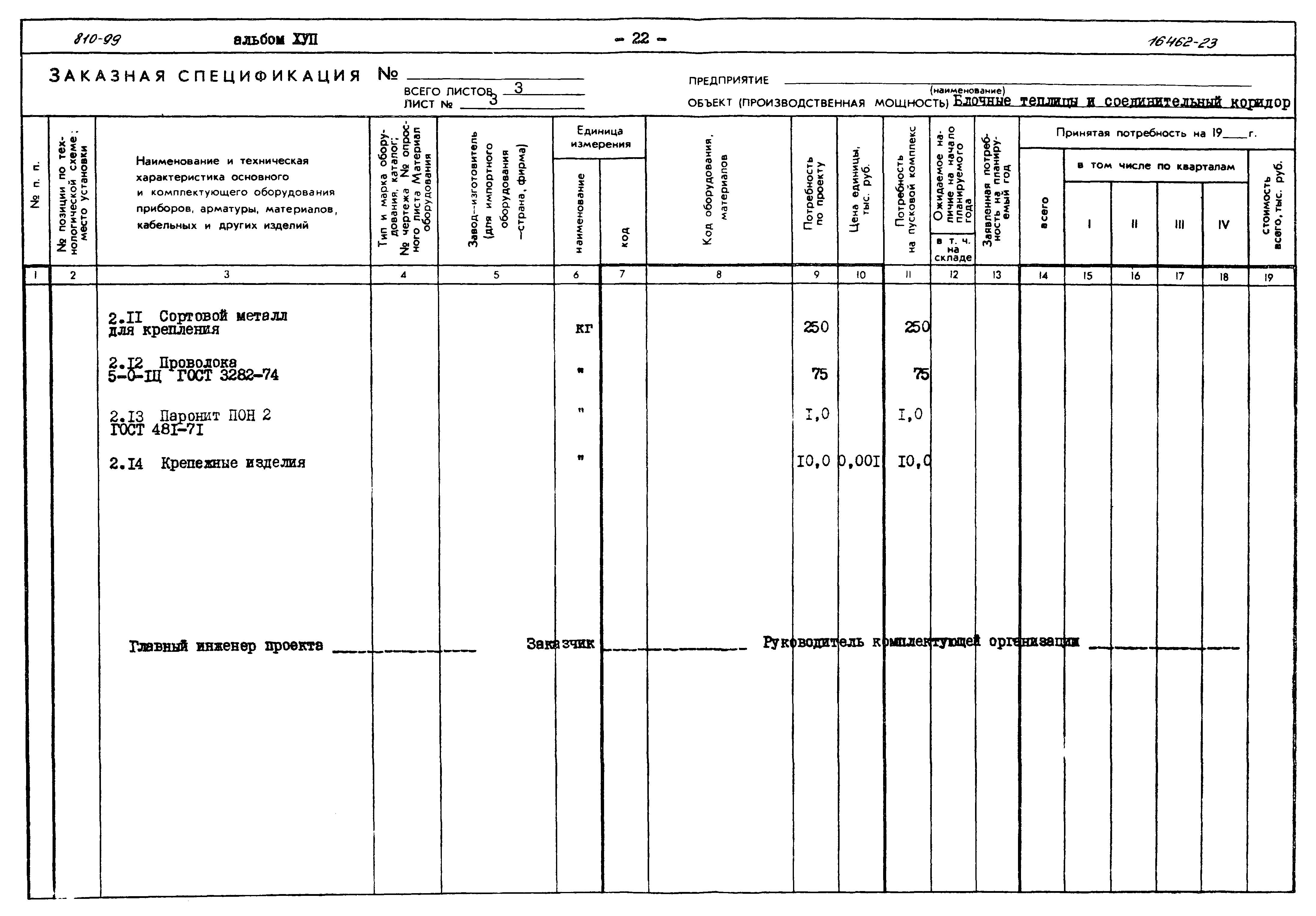 Типовой проект 810-99