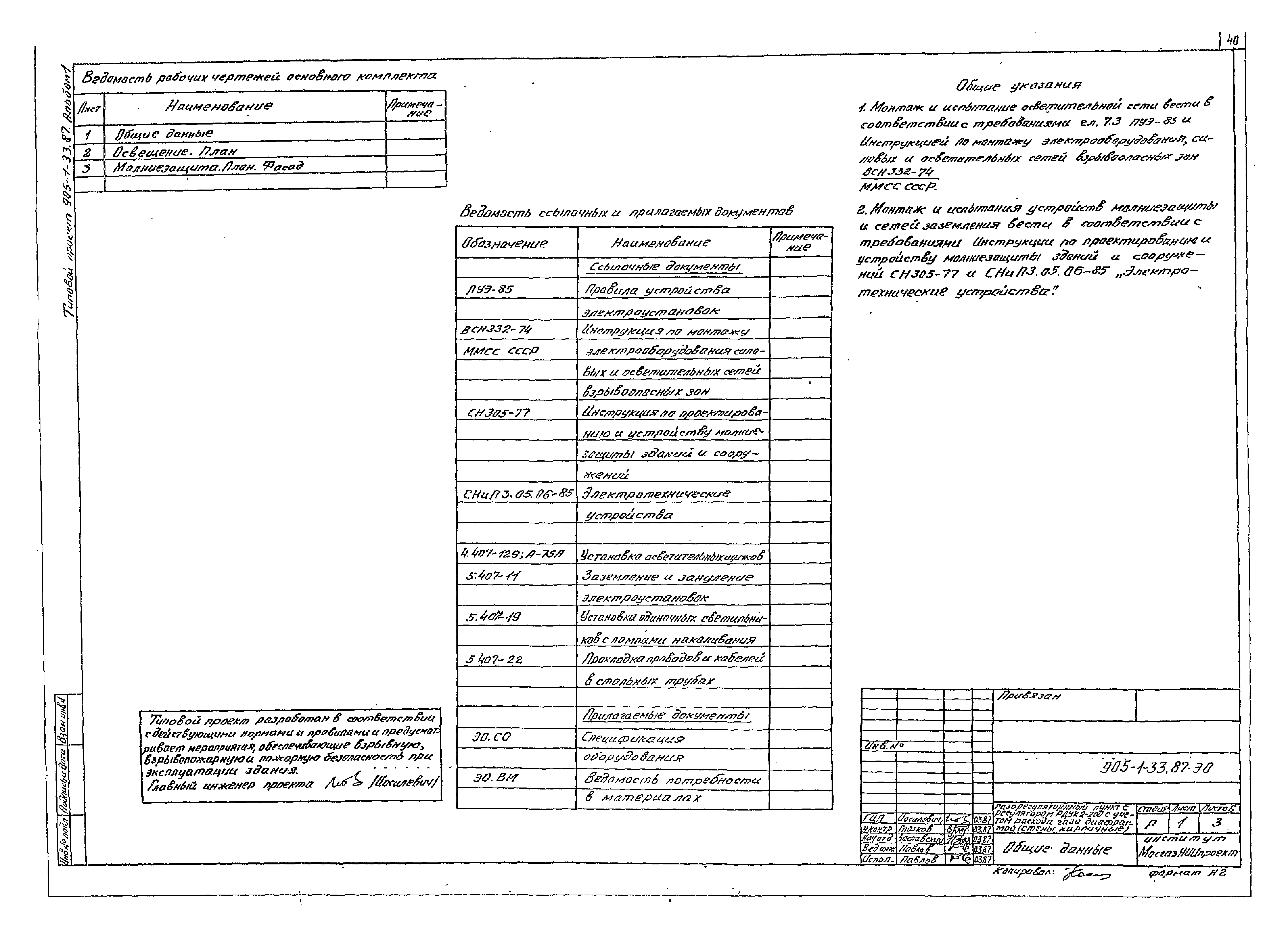 Типовой проект 905-1-33.87