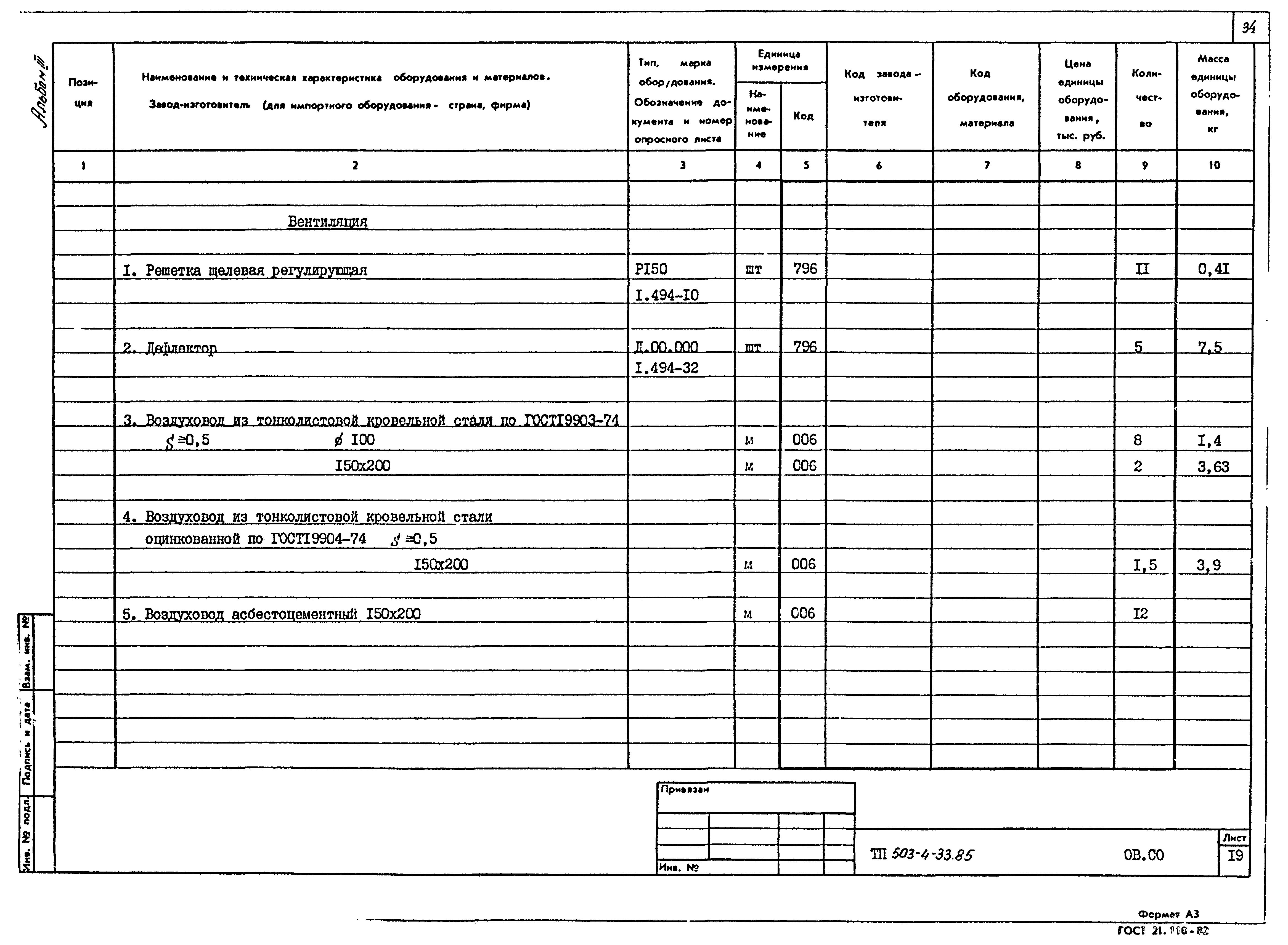 Типовой проект 503-4-33.85