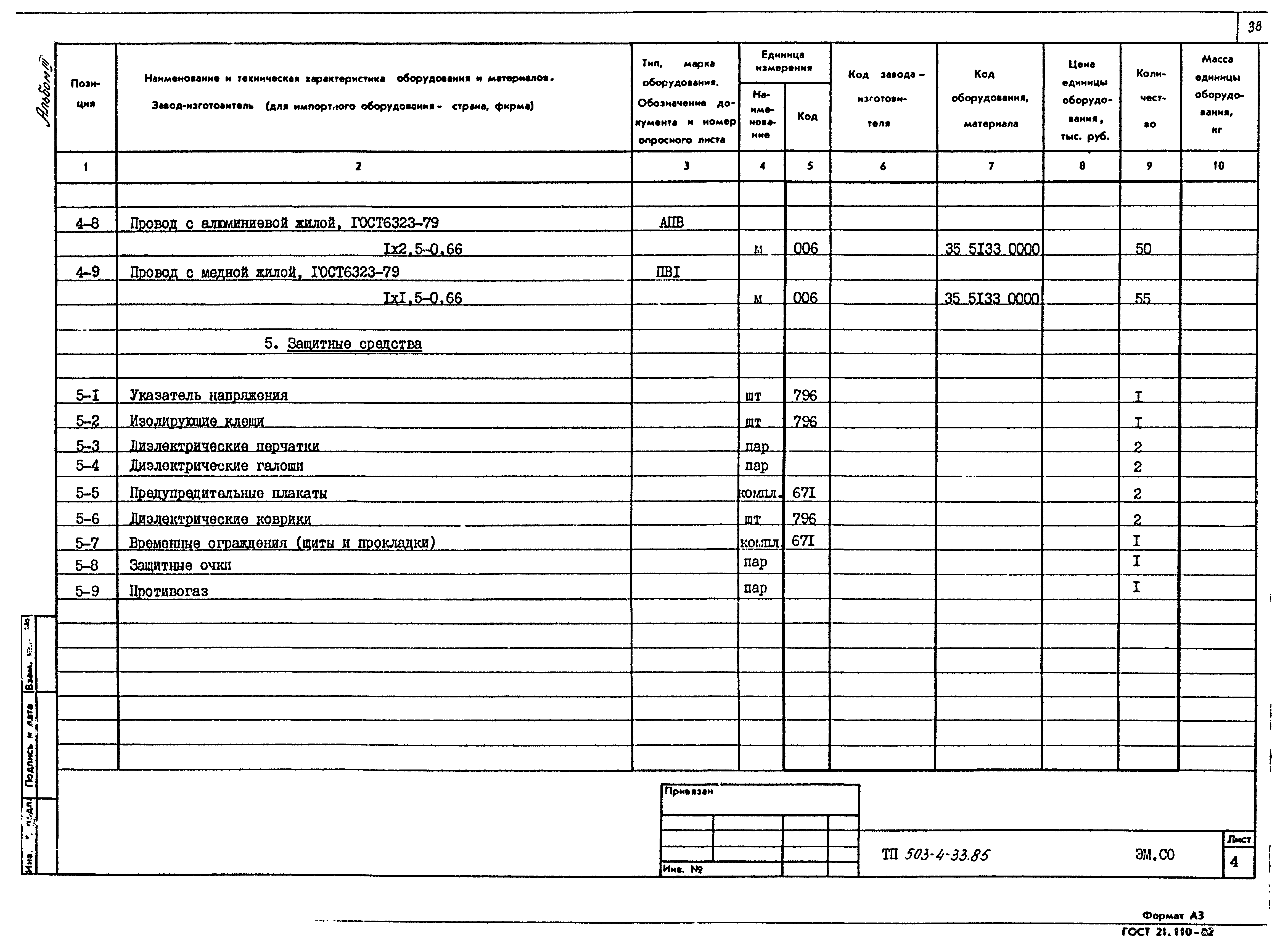 Типовой проект 503-4-33.85