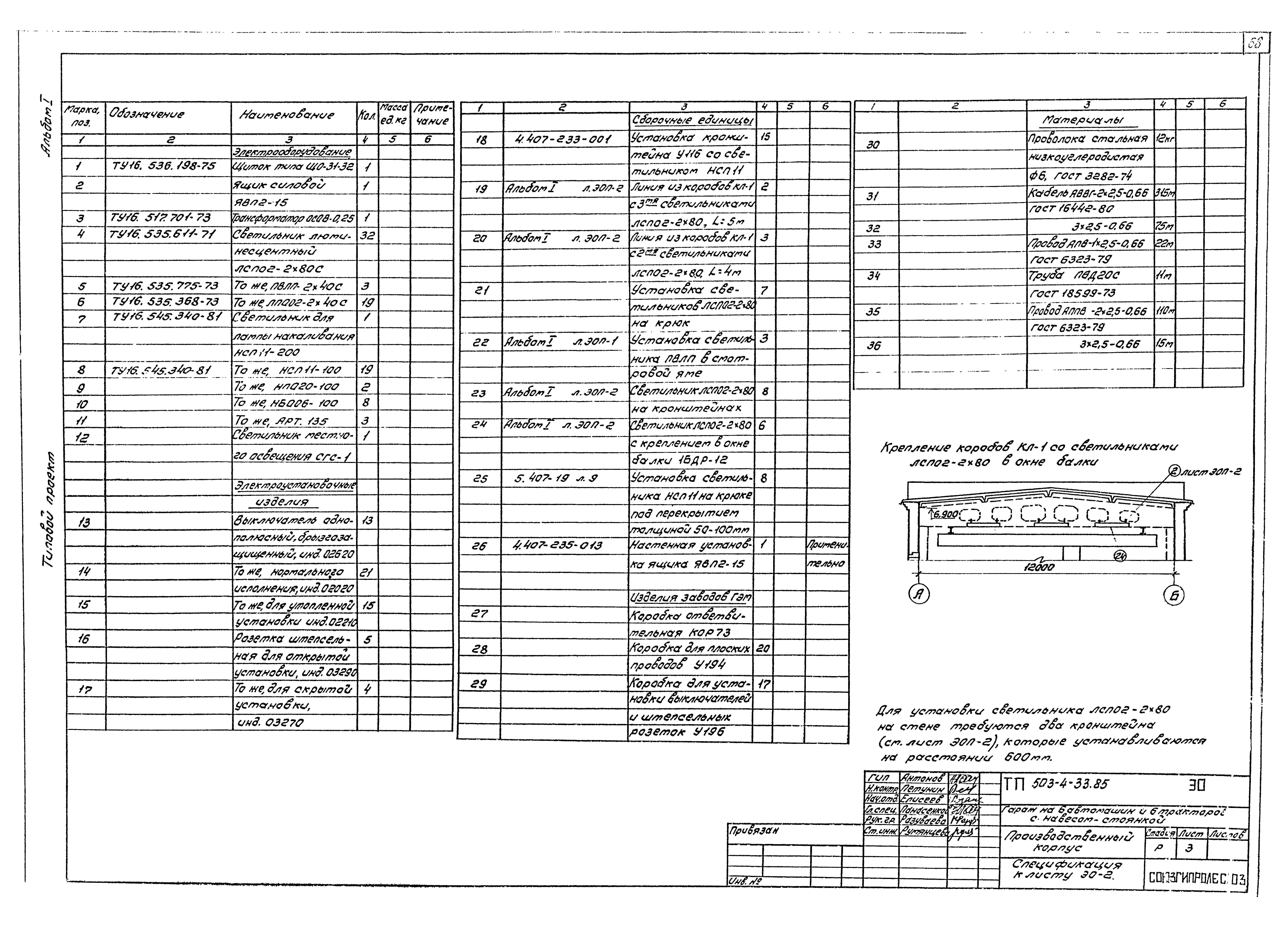 Типовой проект 503-4-33.85
