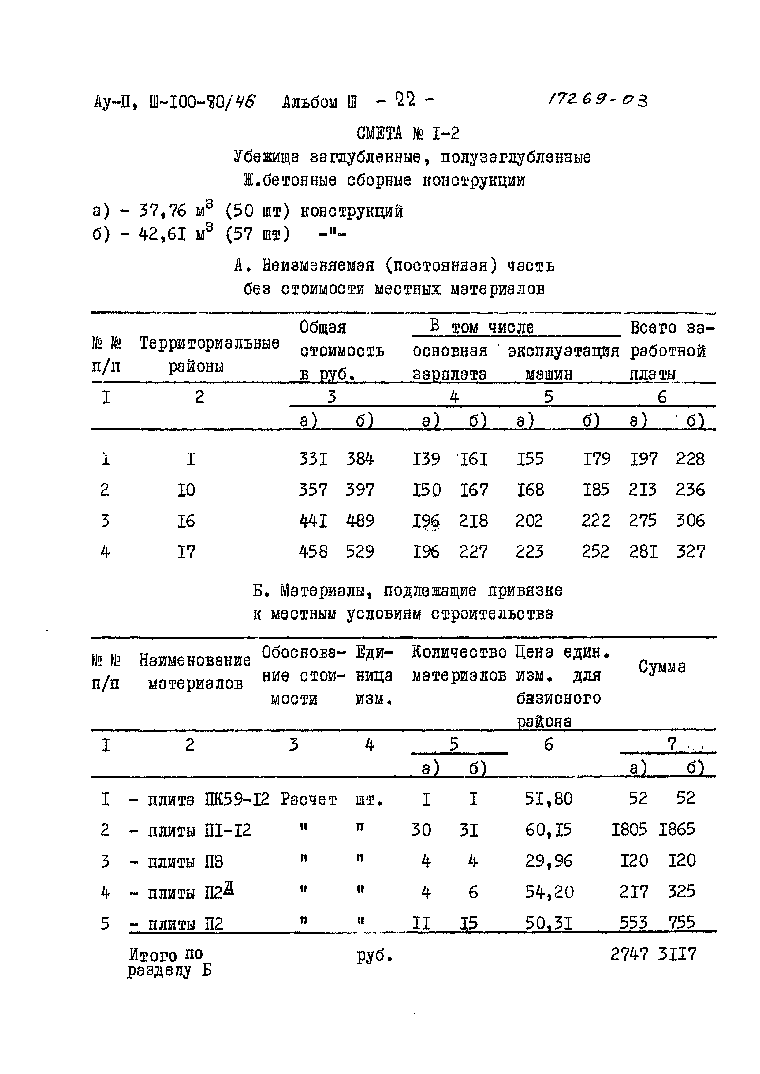 Типовой проект Ау-II,III-100-80/46