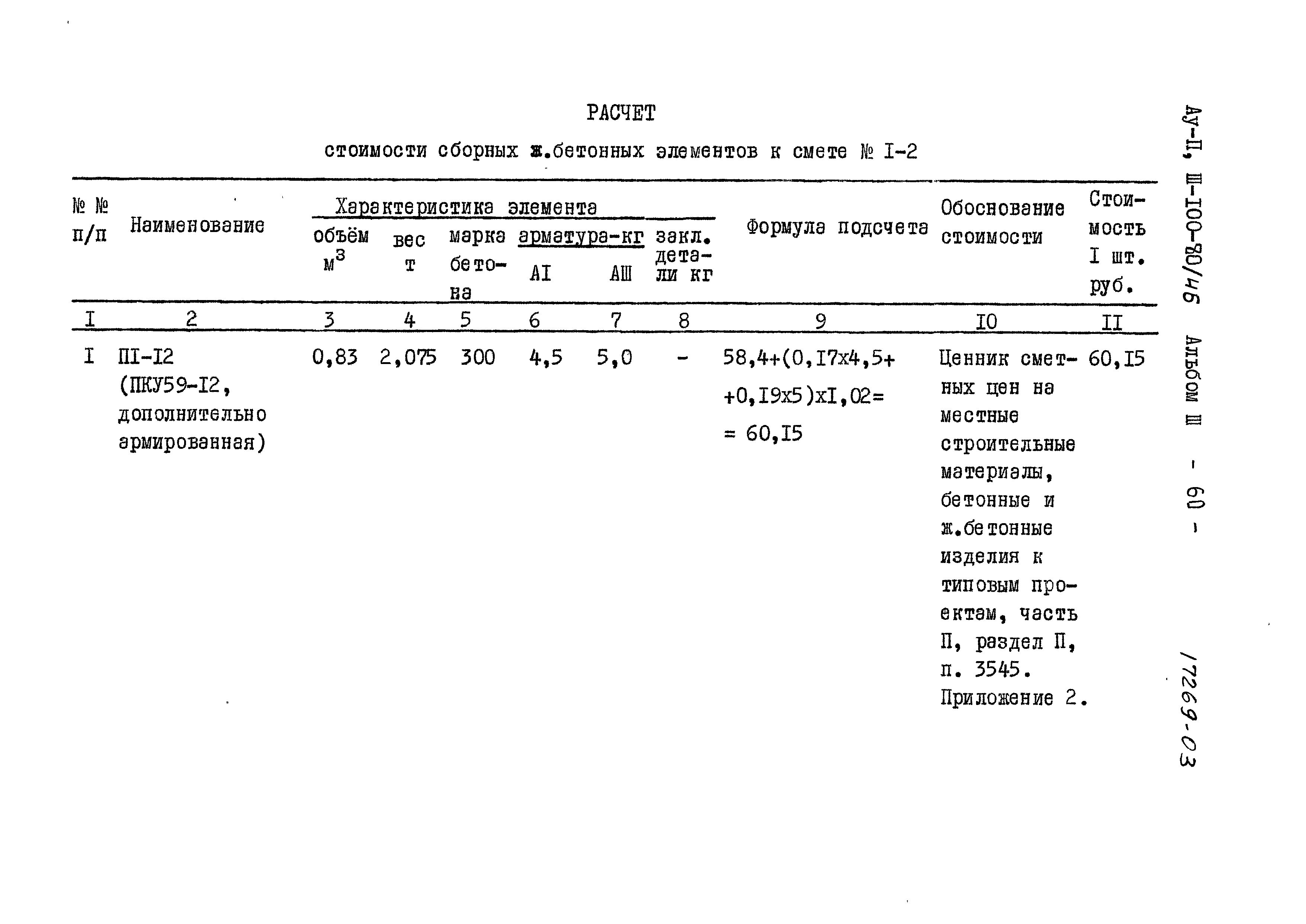 Типовой проект Ау-II,III-100-80/46