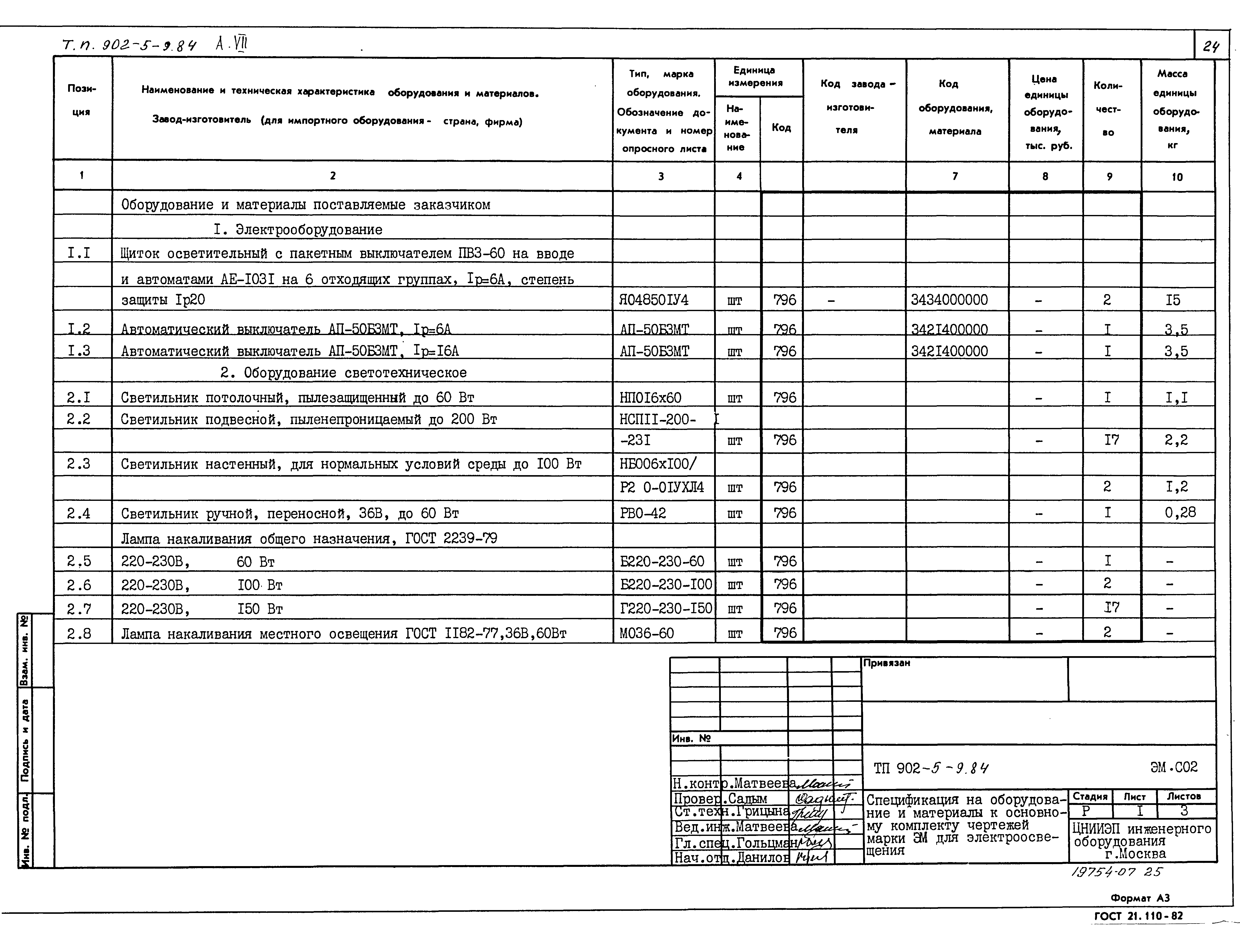 Типовой проект 902-5-9.84