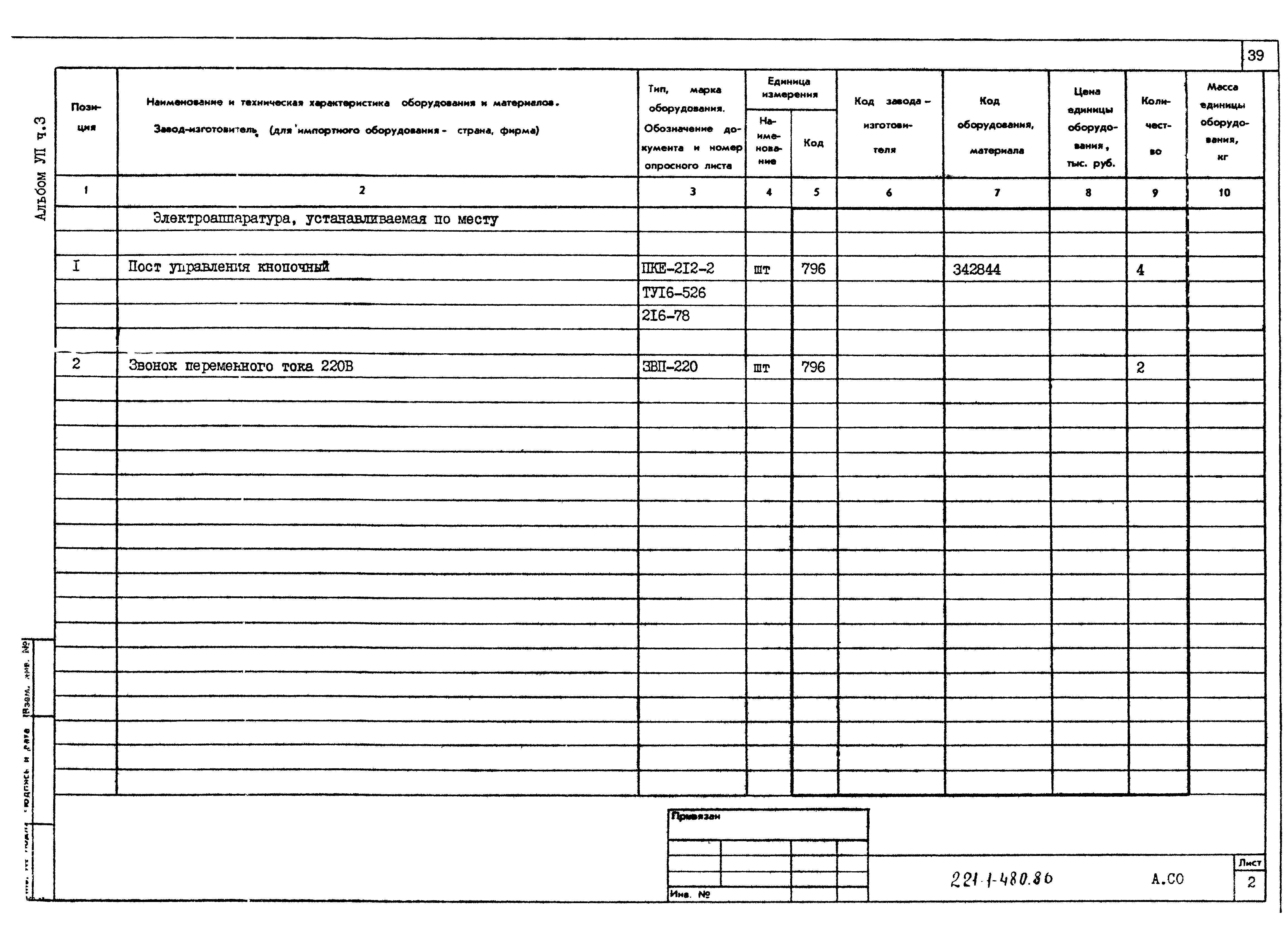 Типовой проект 221-1-480.86