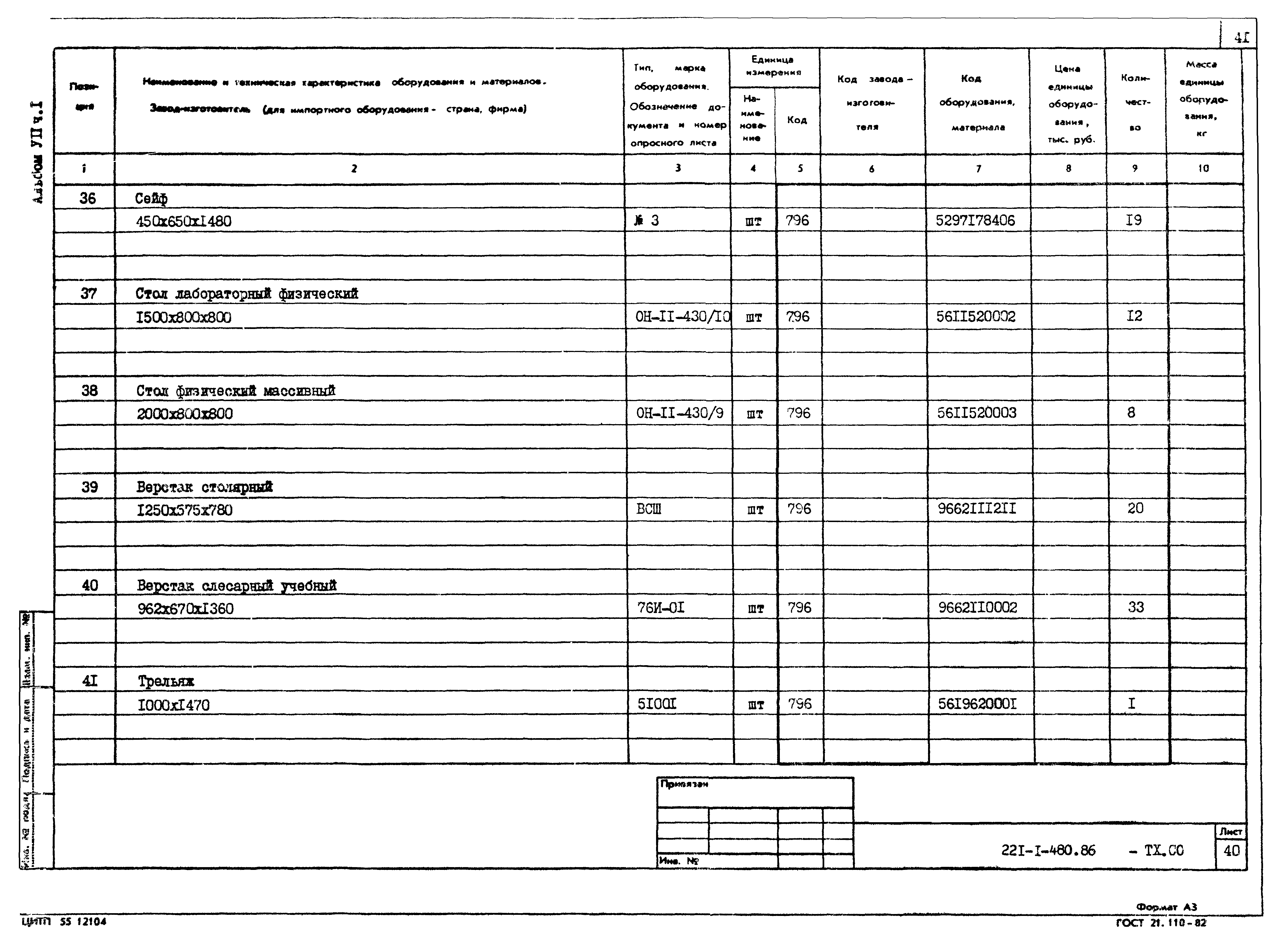 Типовой проект 221-1-480.86