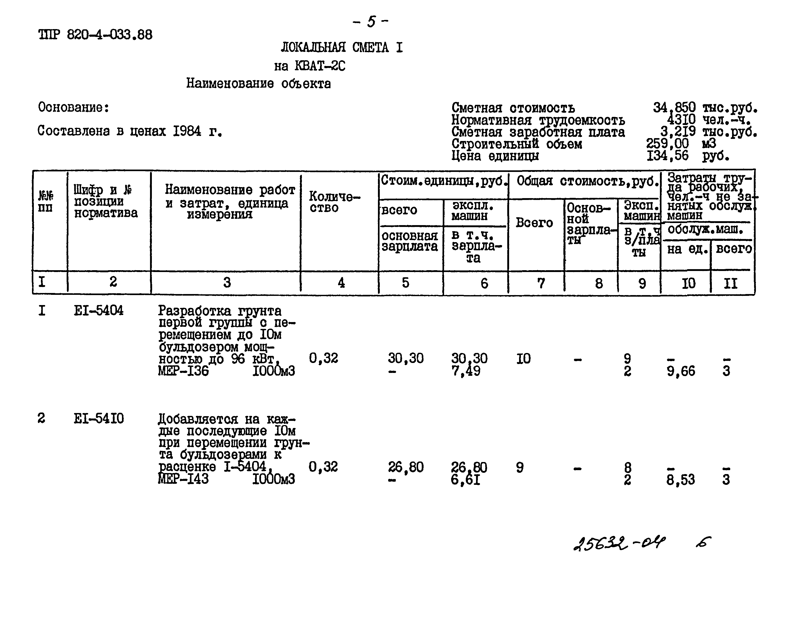 Типовые проектные решения 820-4-033.88