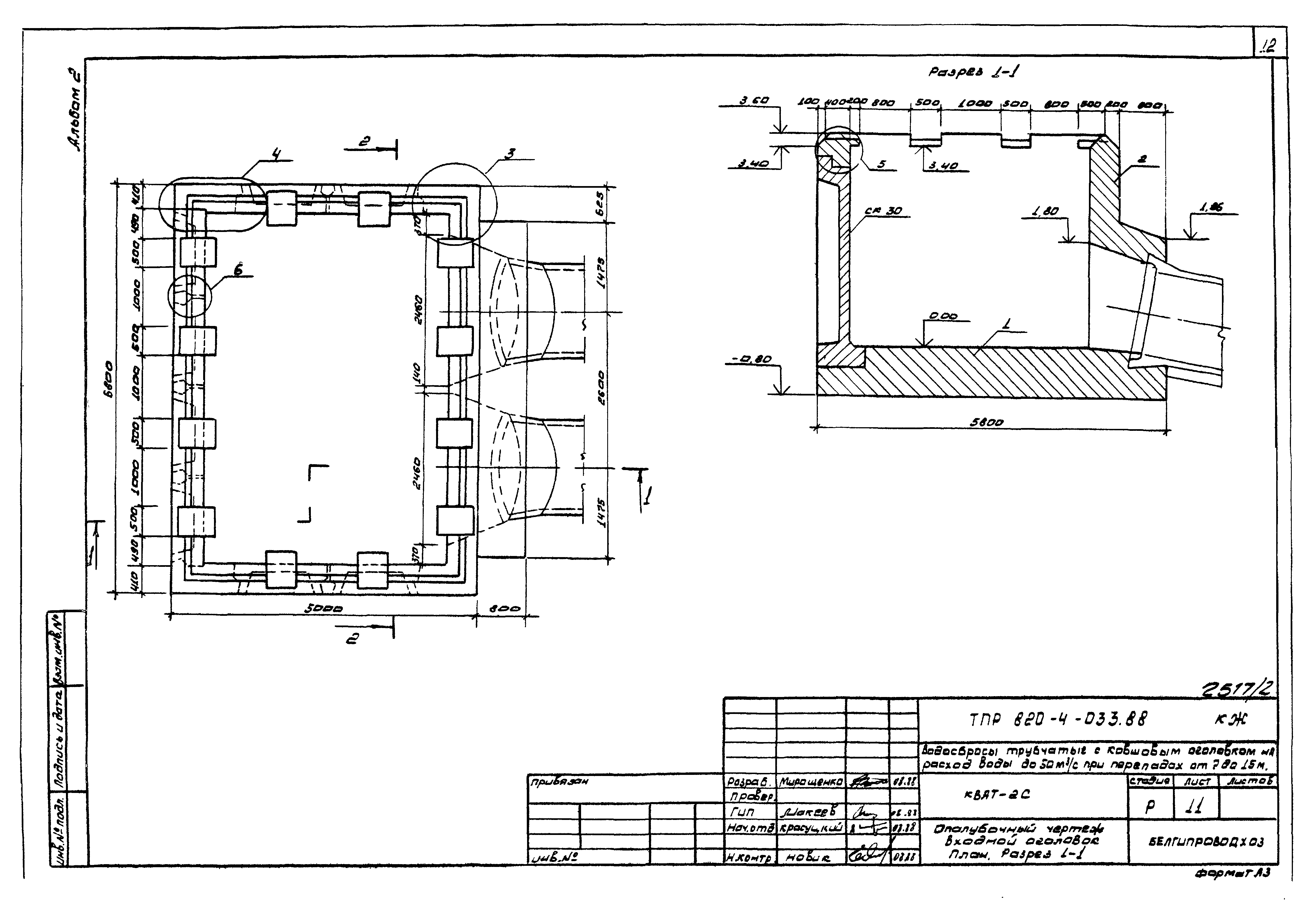 Типовые проектные решения 820-4-033.88