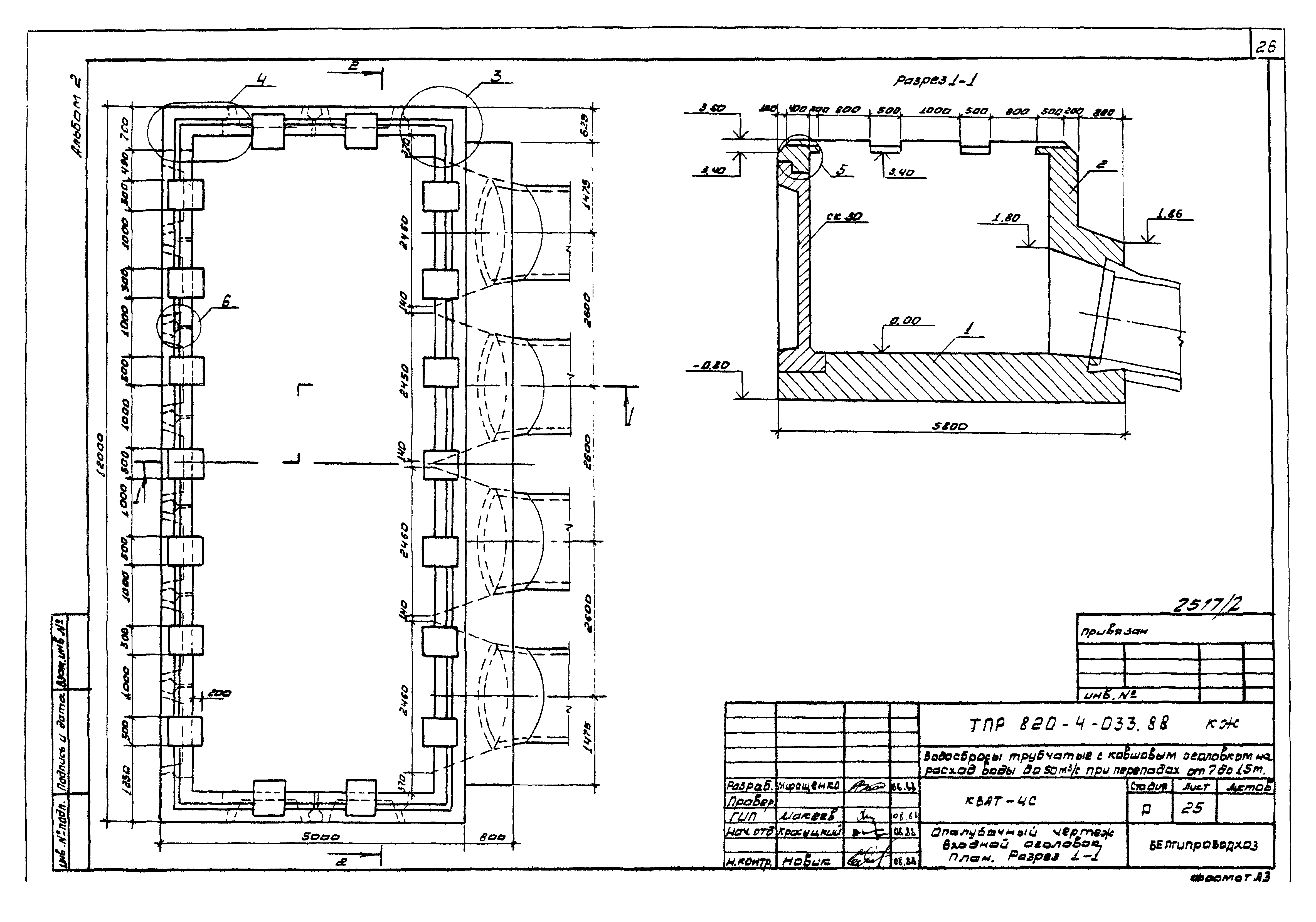 Типовые проектные решения 820-4-033.88