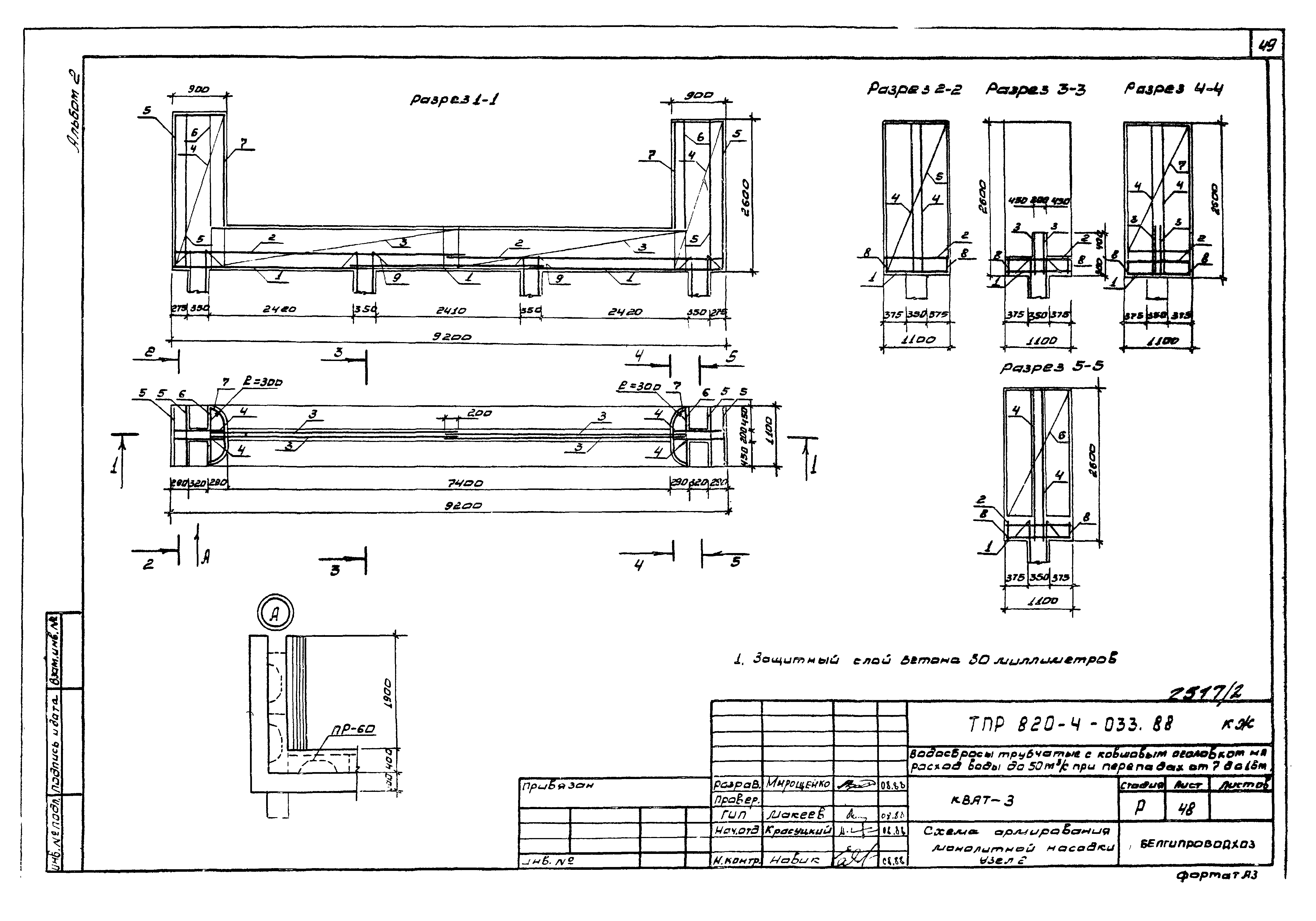 Типовые проектные решения 820-4-033.88