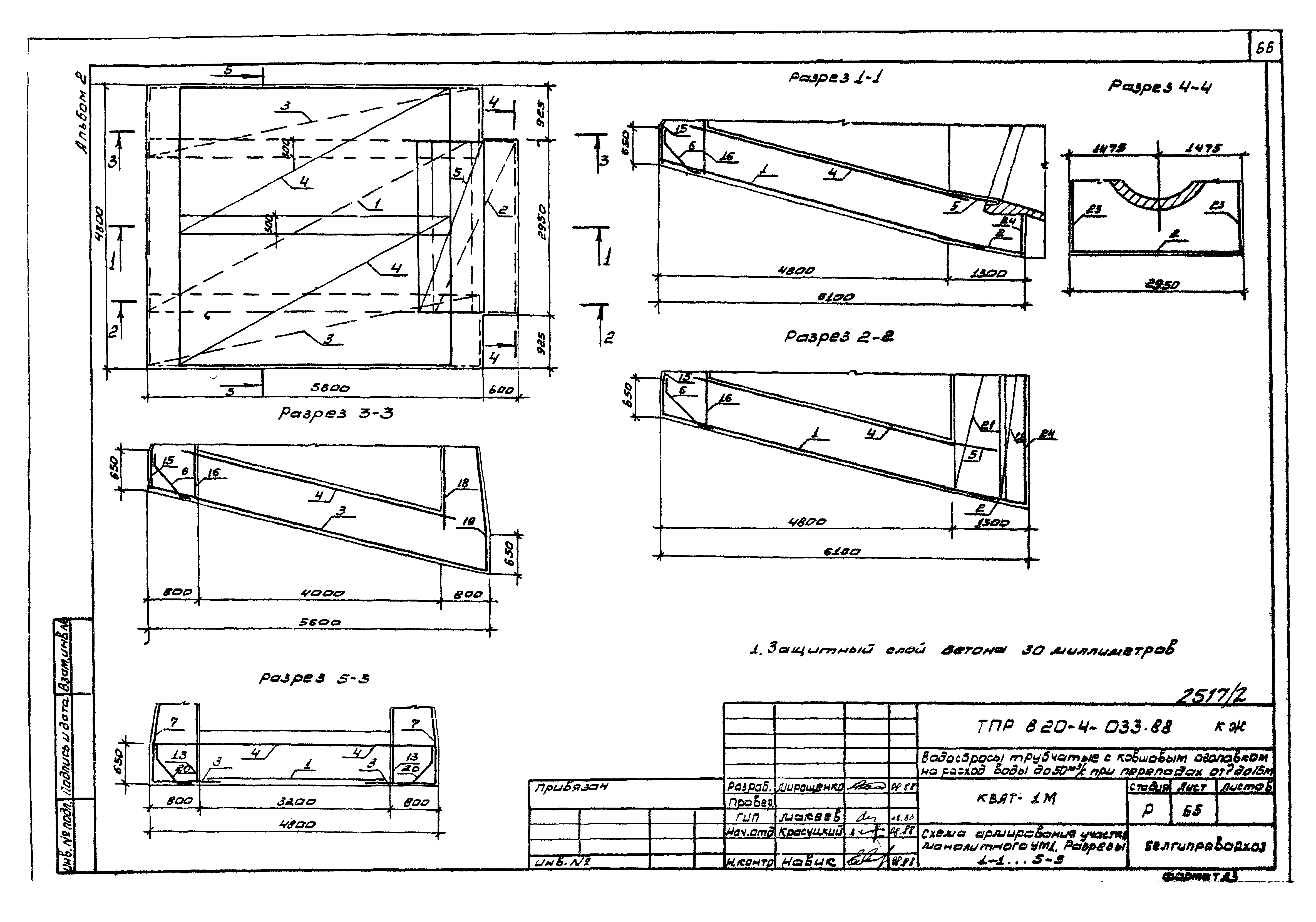 Типовые проектные решения 820-4-033.88