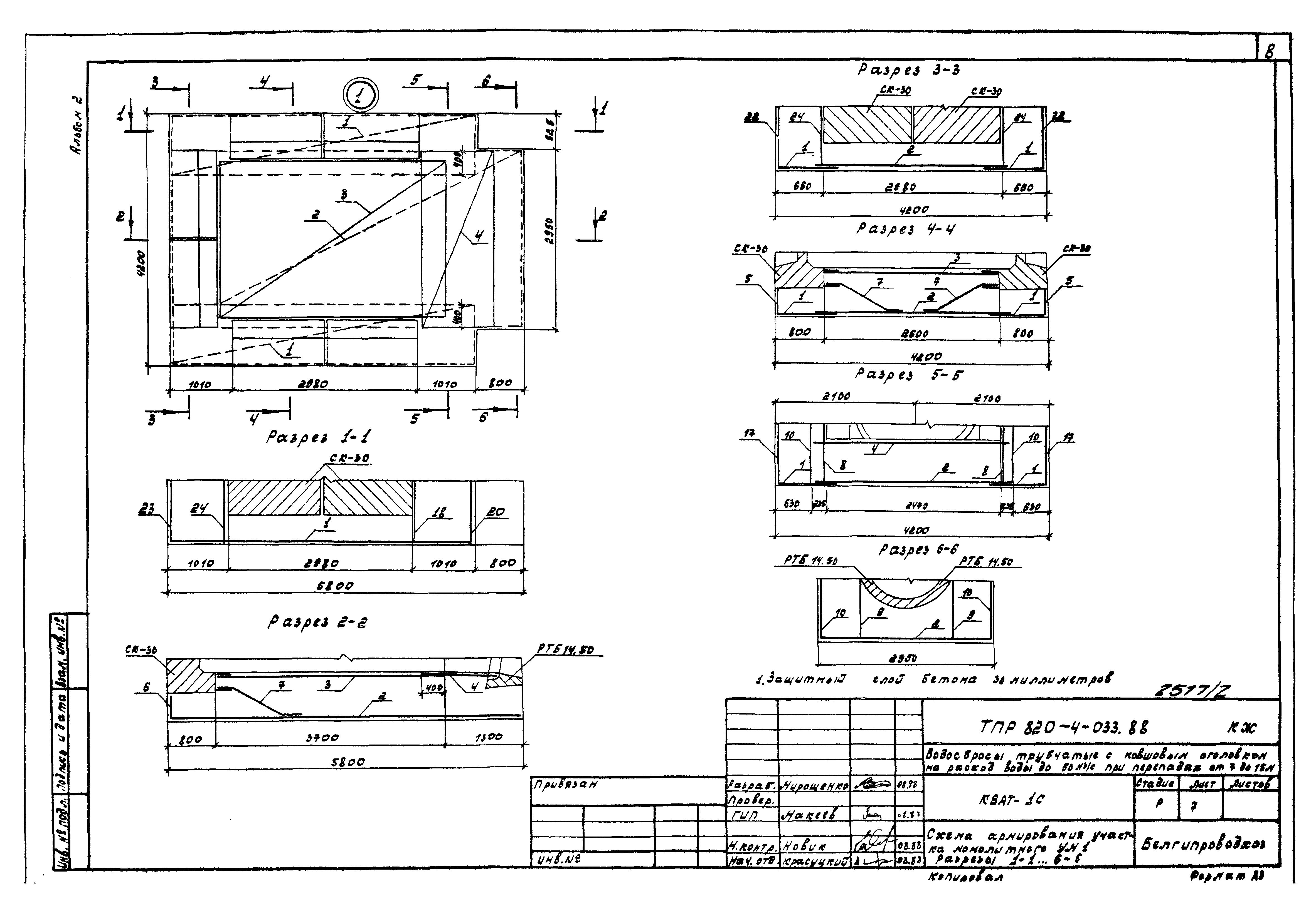 Типовые проектные решения 820-4-033.88