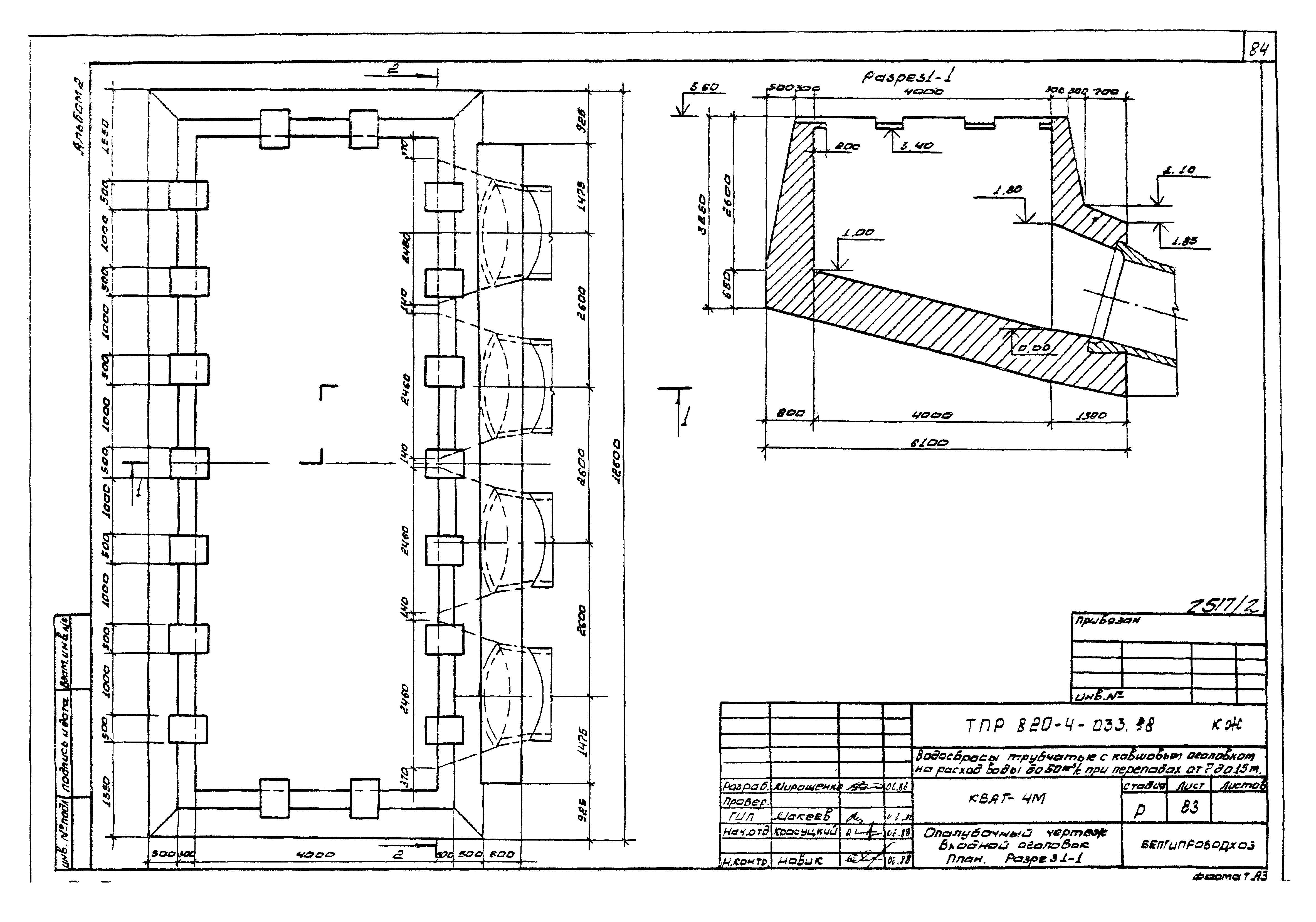 Типовые проектные решения 820-4-033.88
