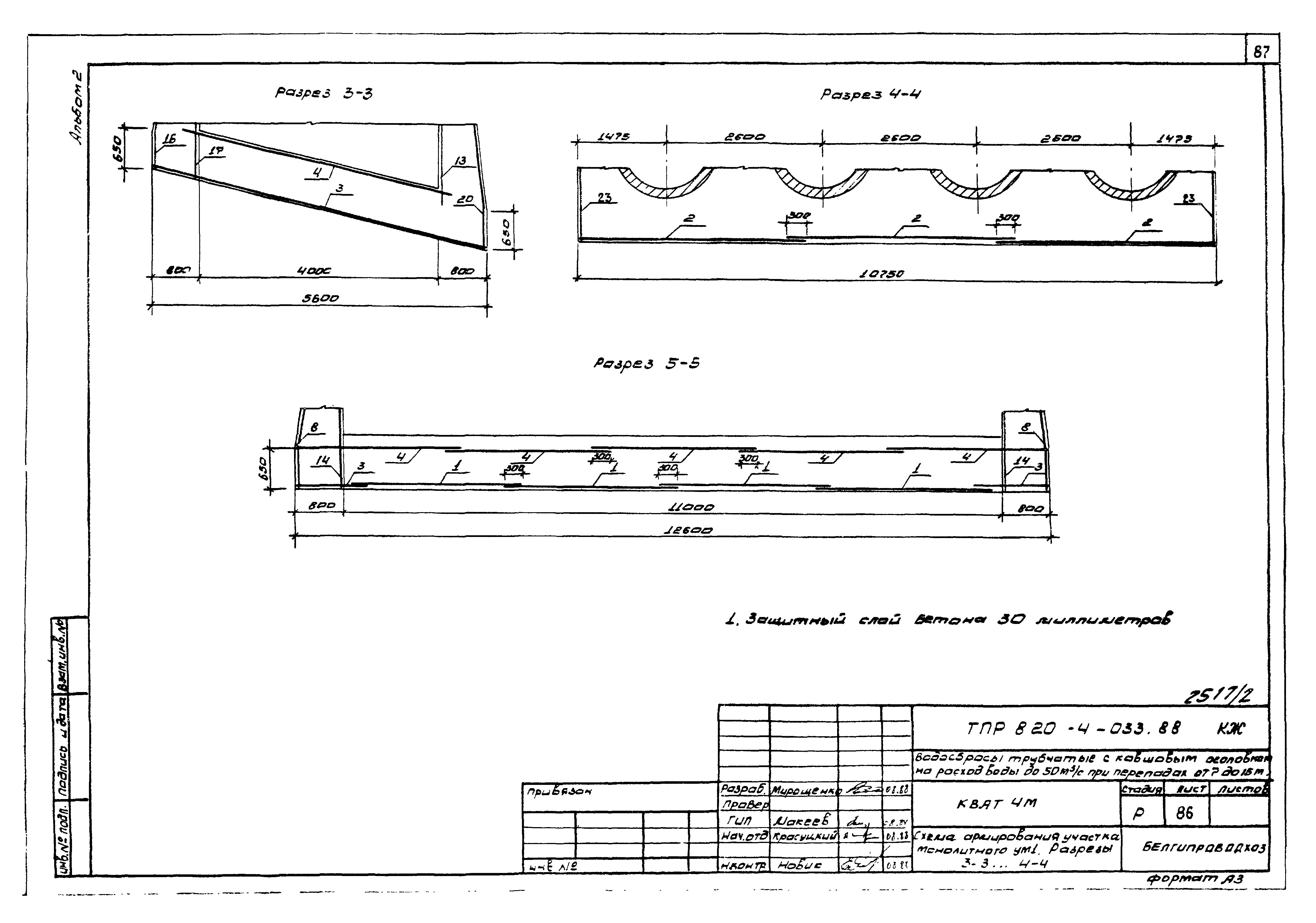 Типовые проектные решения 820-4-033.88