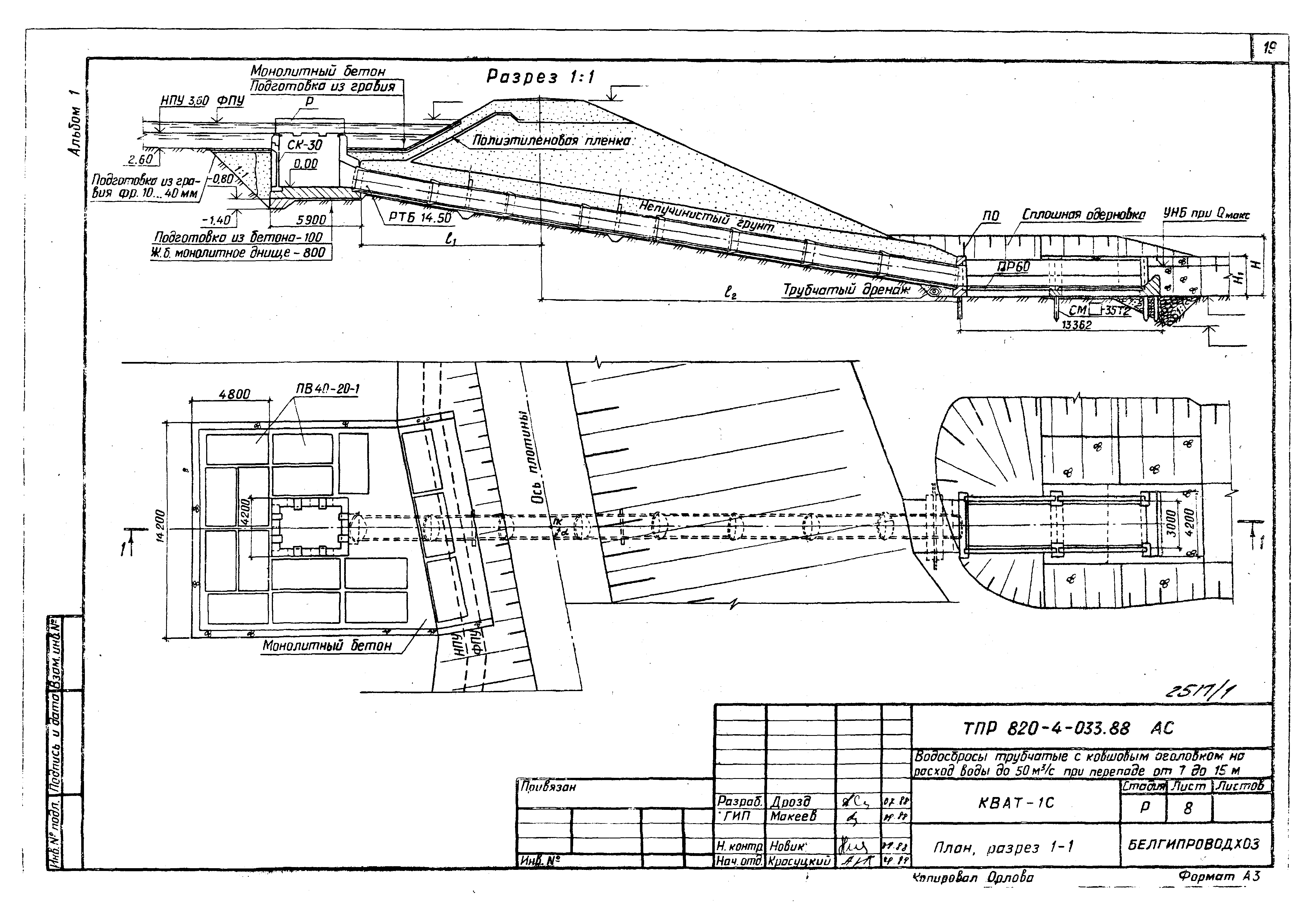 Типовые проектные решения 820-4-033.88
