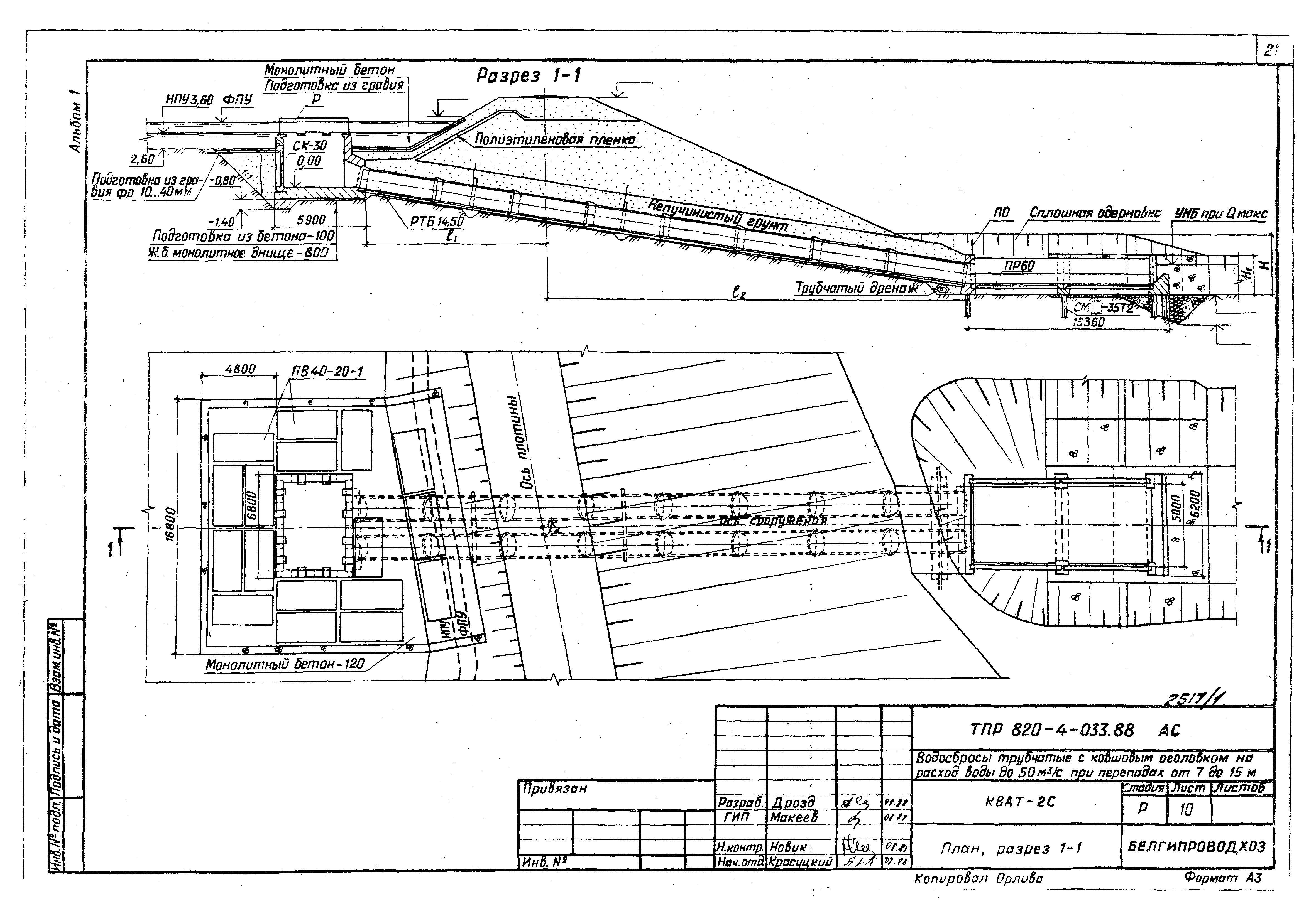 Типовые проектные решения 820-4-033.88