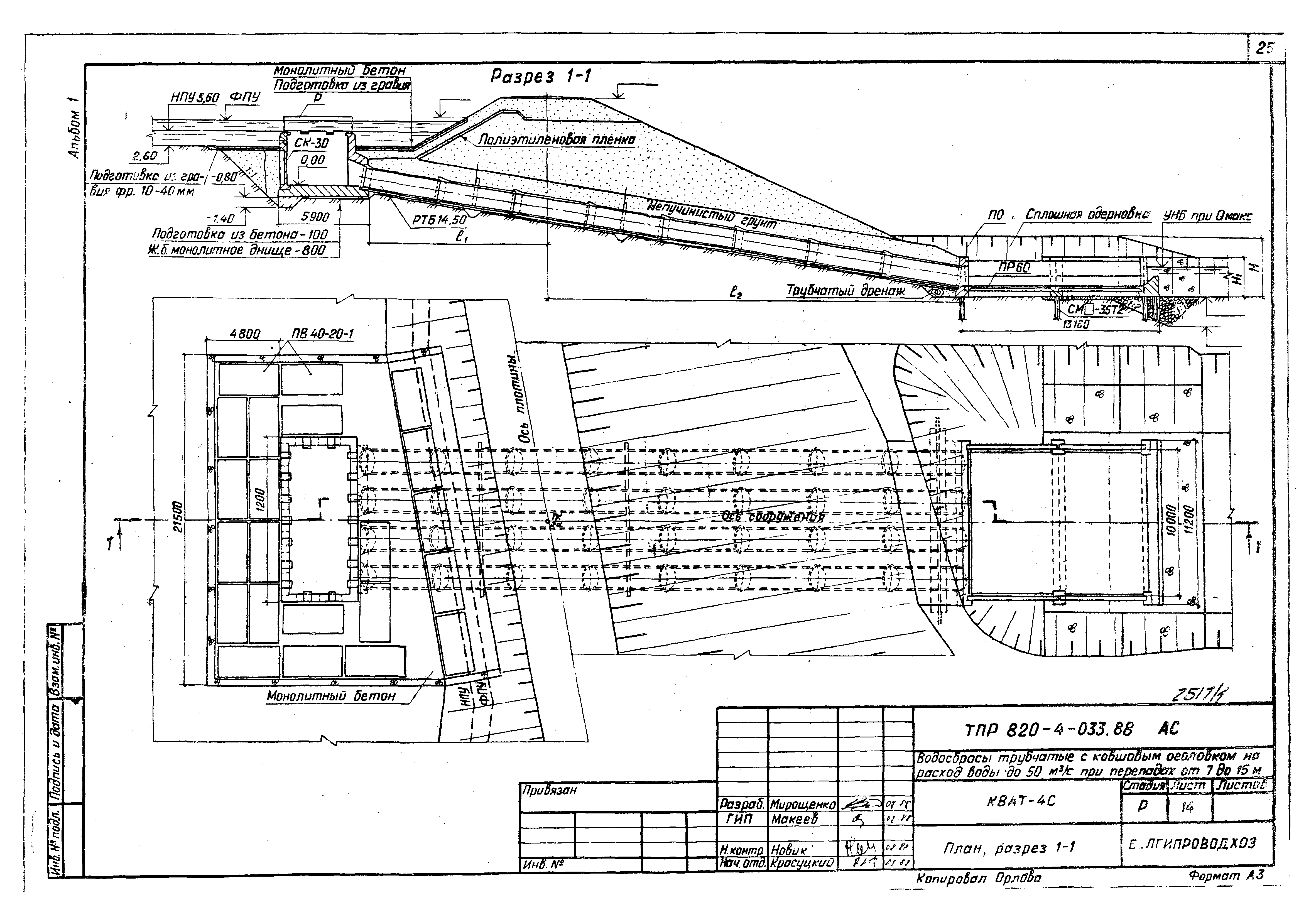Типовые проектные решения 820-4-033.88