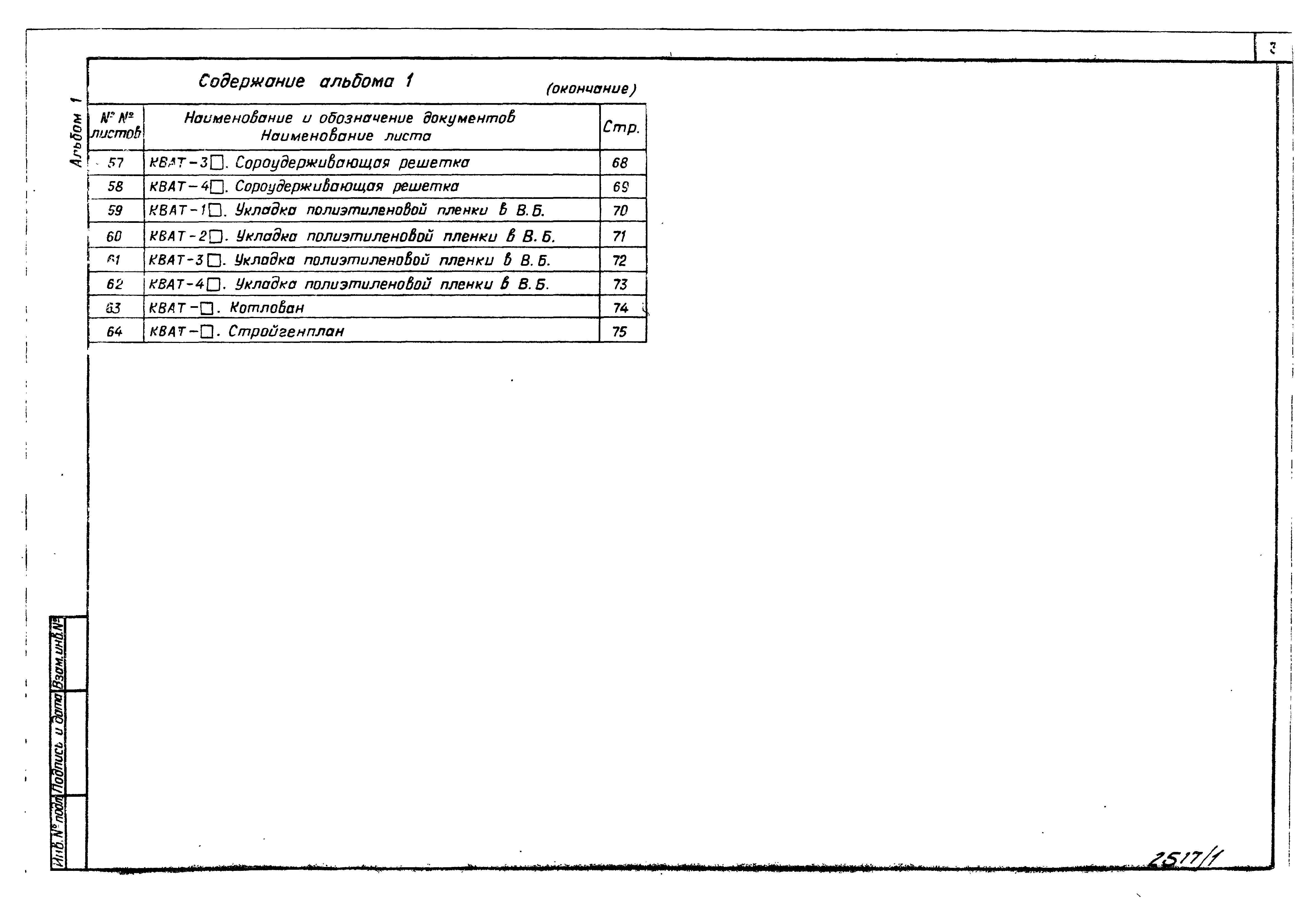 Типовые проектные решения 820-4-033.88