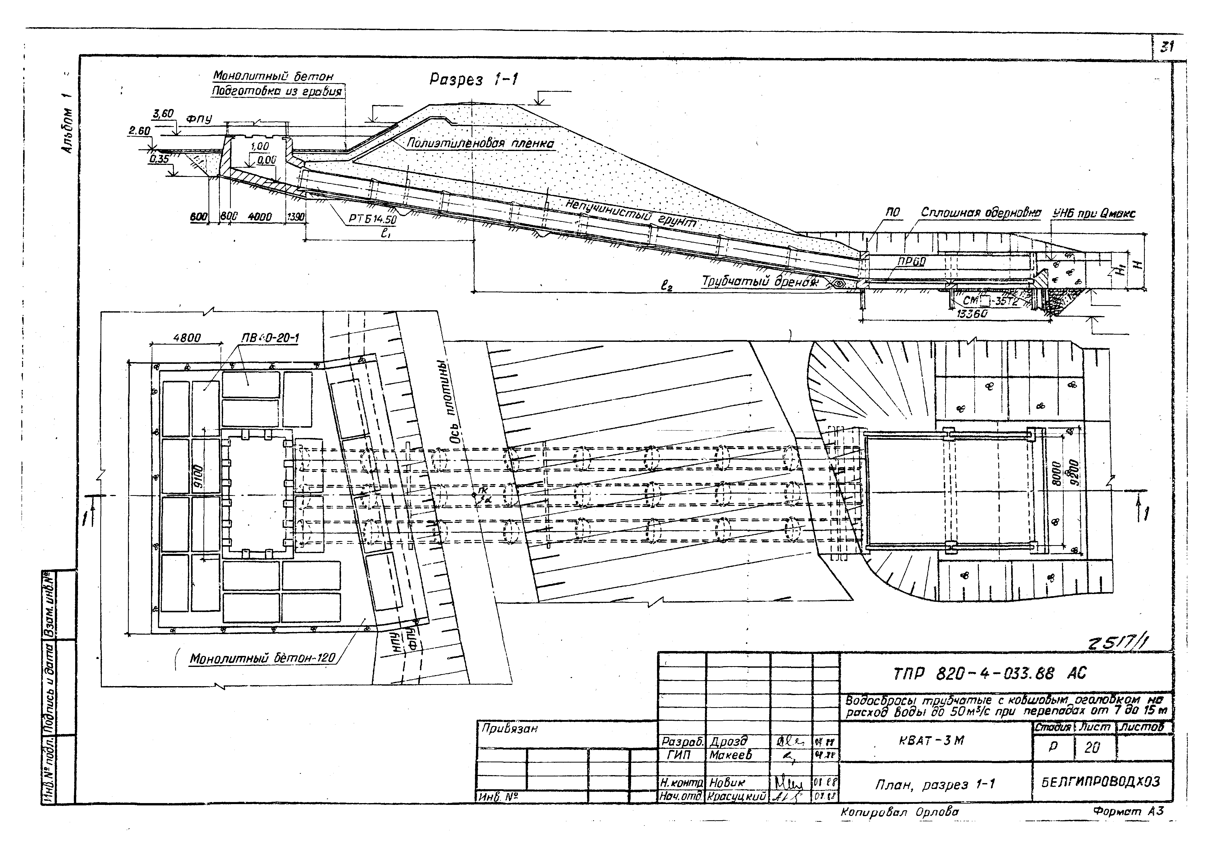 Типовые проектные решения 820-4-033.88