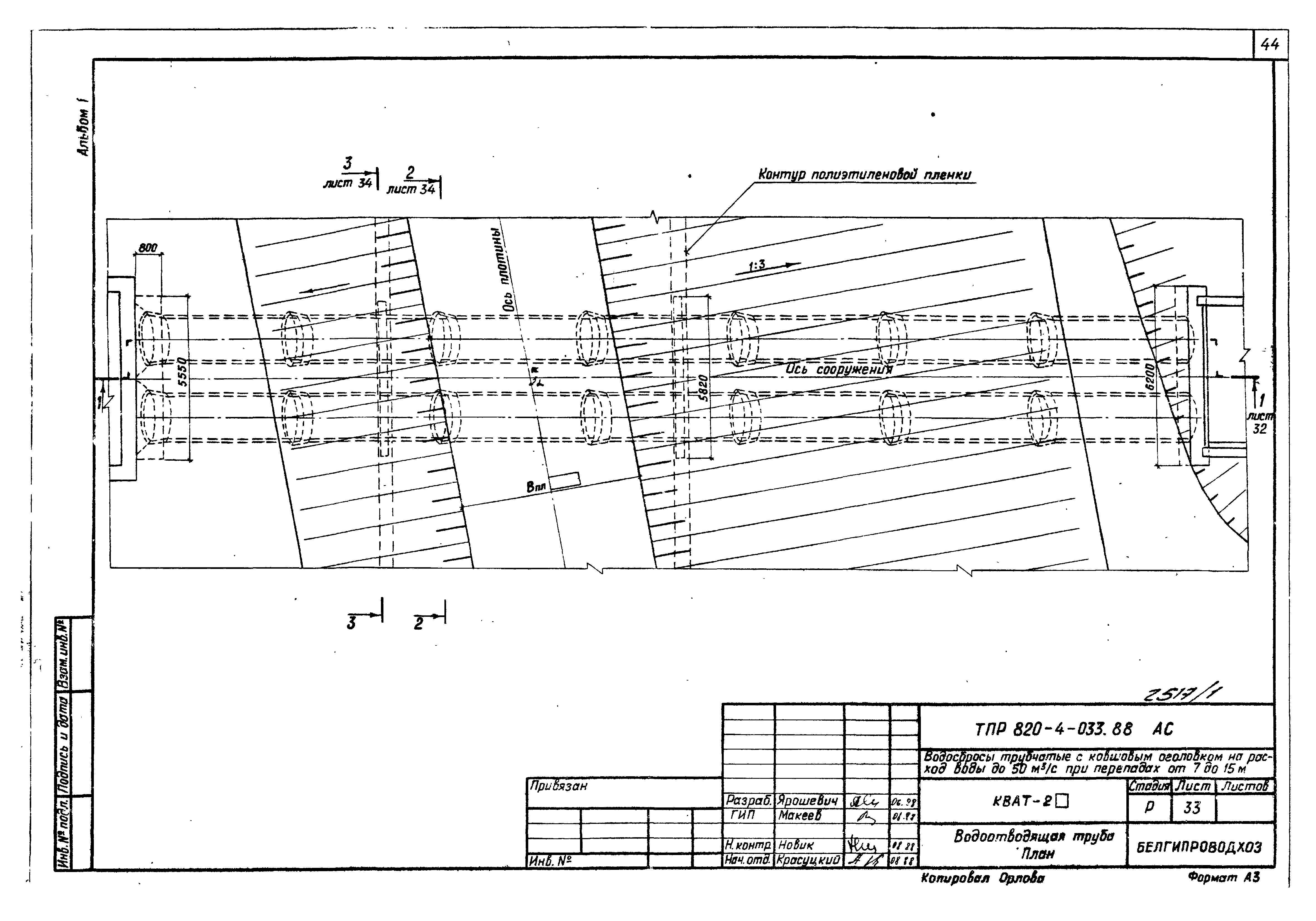 Типовые проектные решения 820-4-033.88