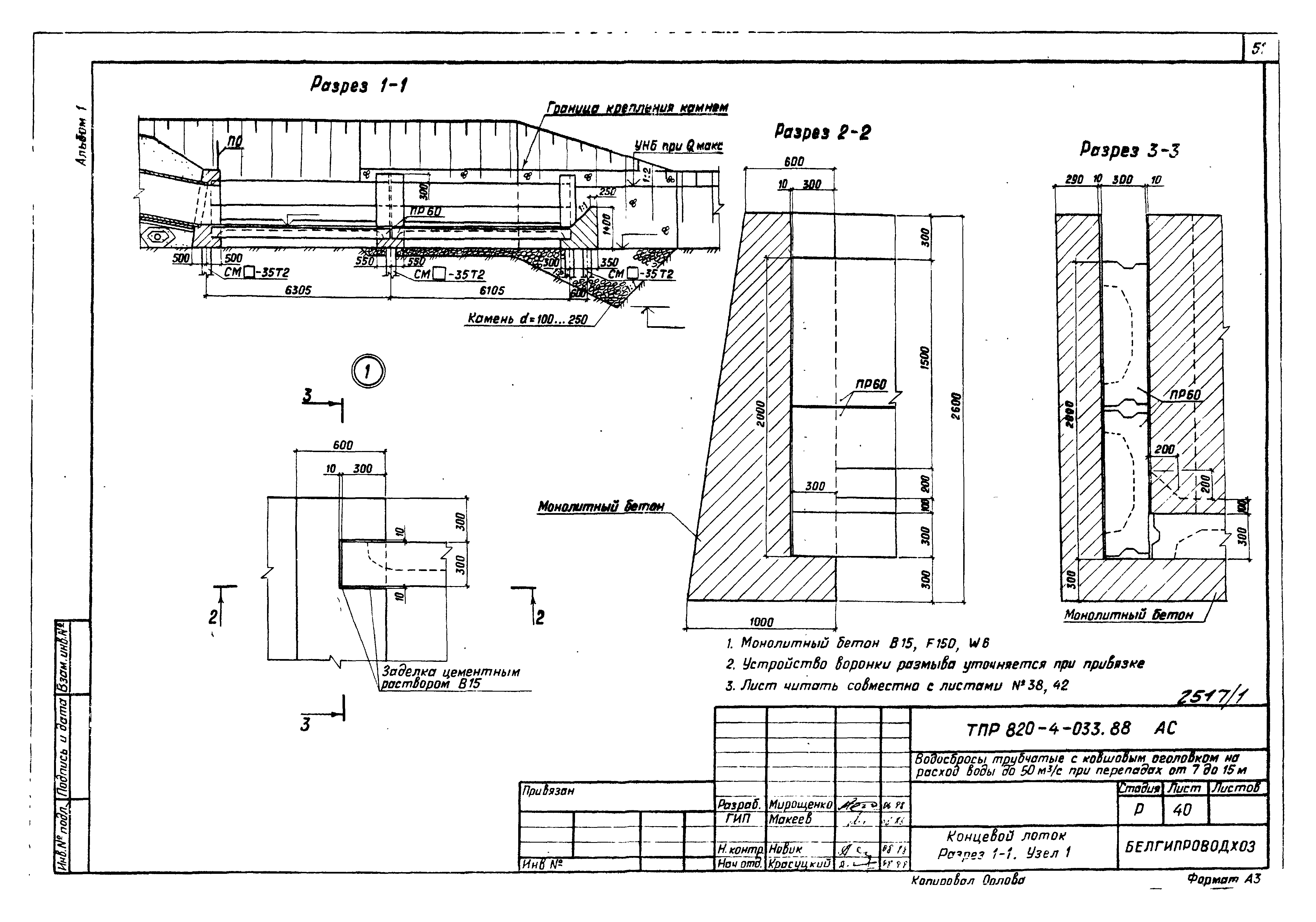 Типовые проектные решения 820-4-033.88