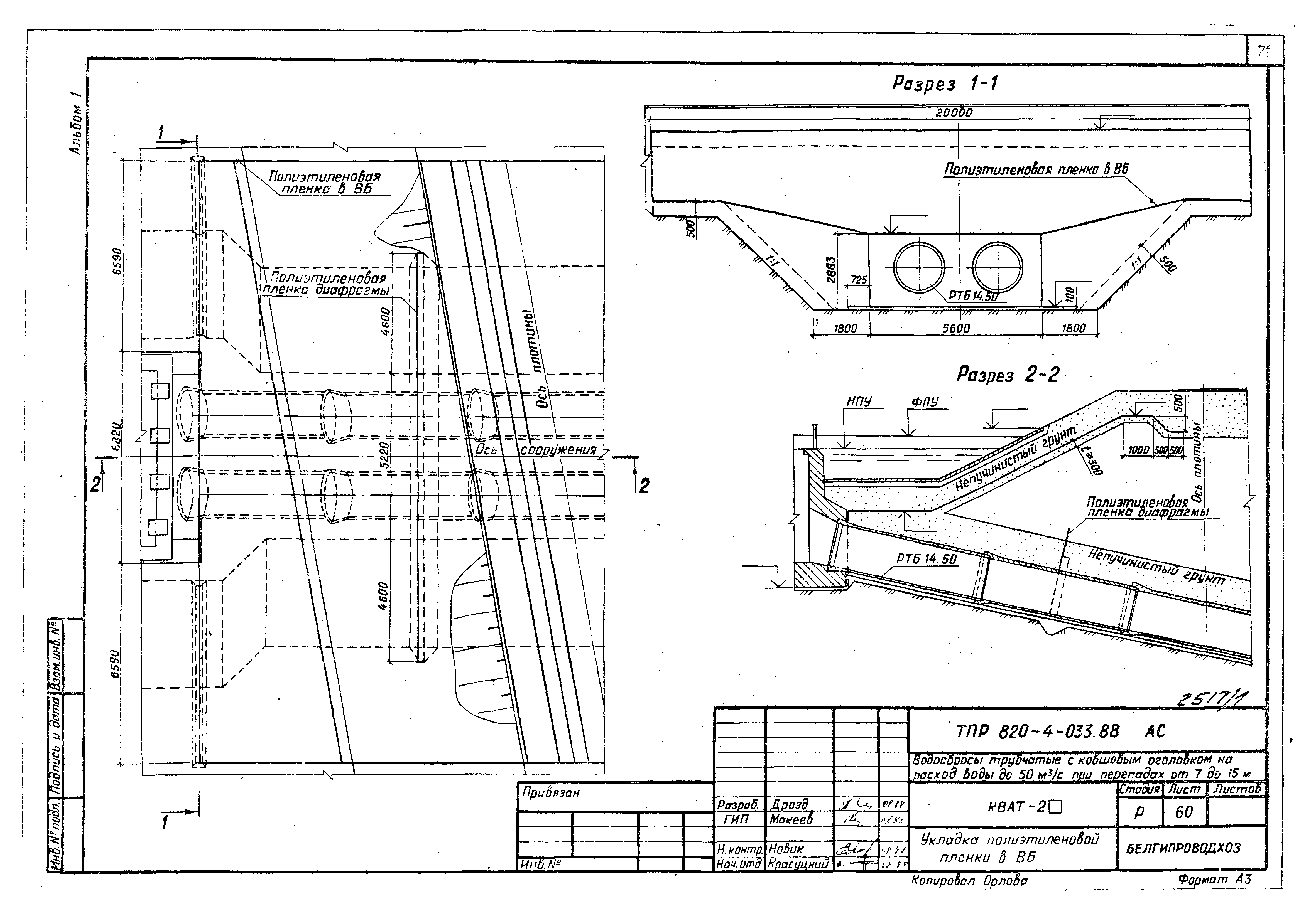 Типовые проектные решения 820-4-033.88