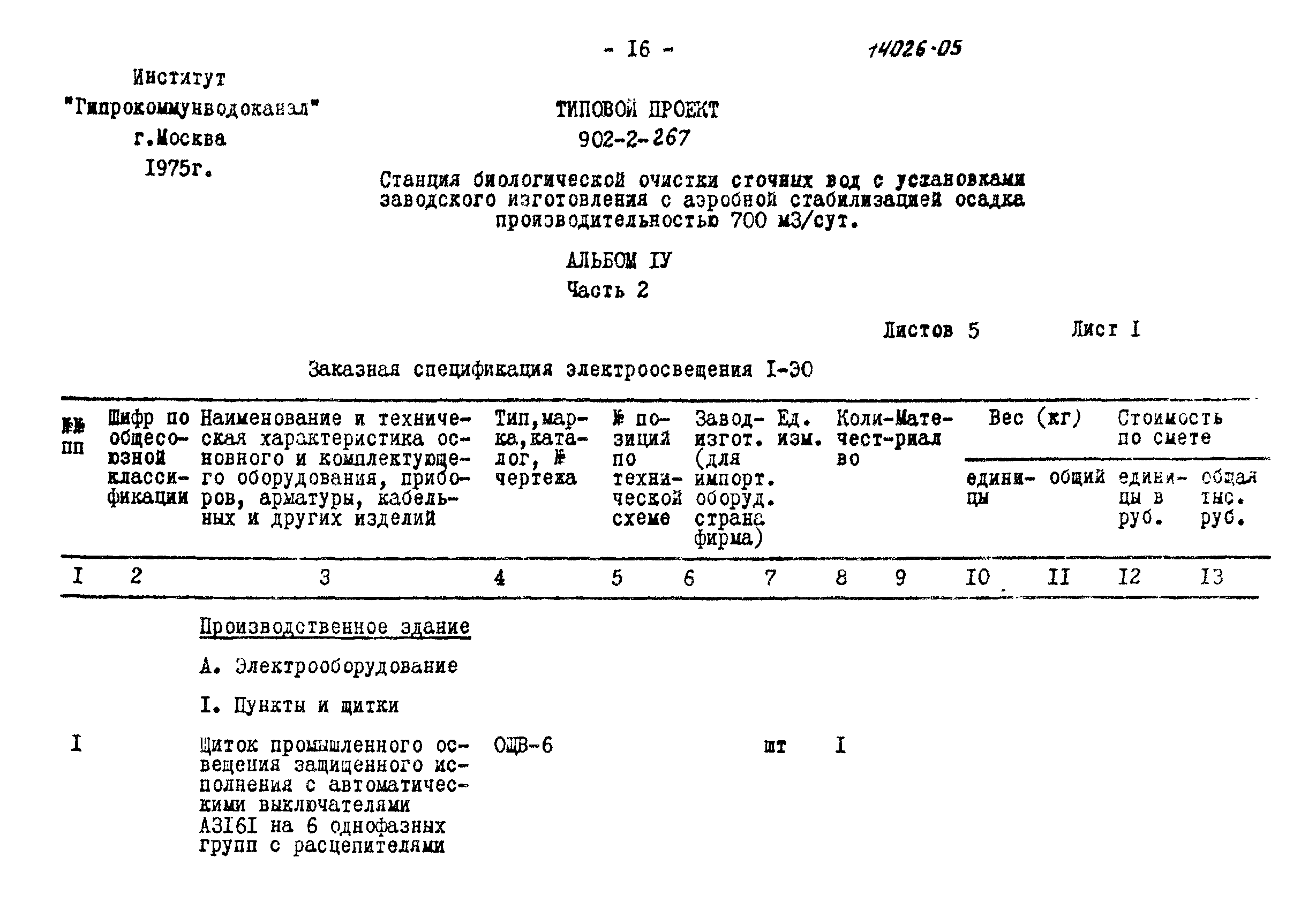 Типовой проект 902-2-267