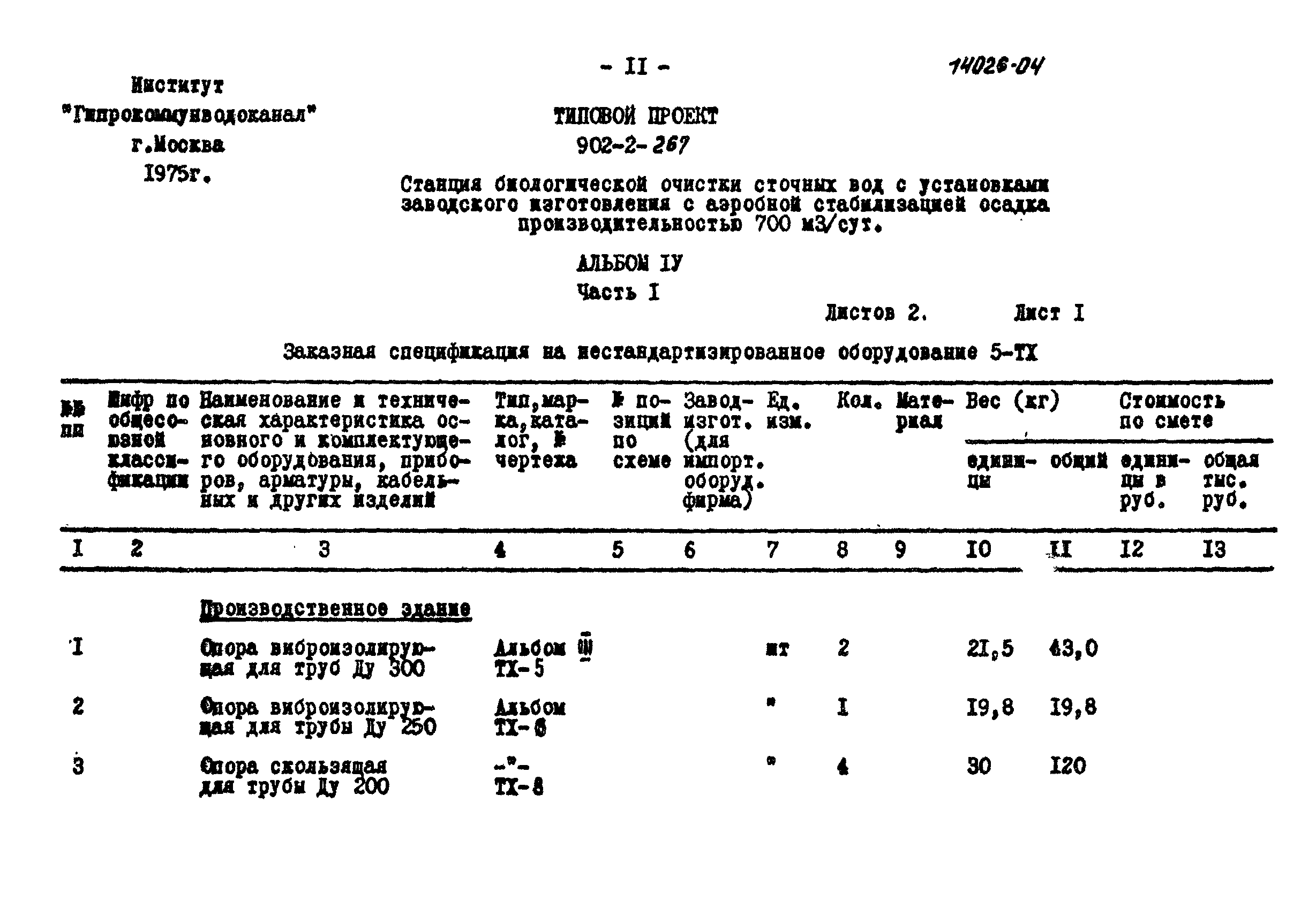 Типовой проект 902-2-267