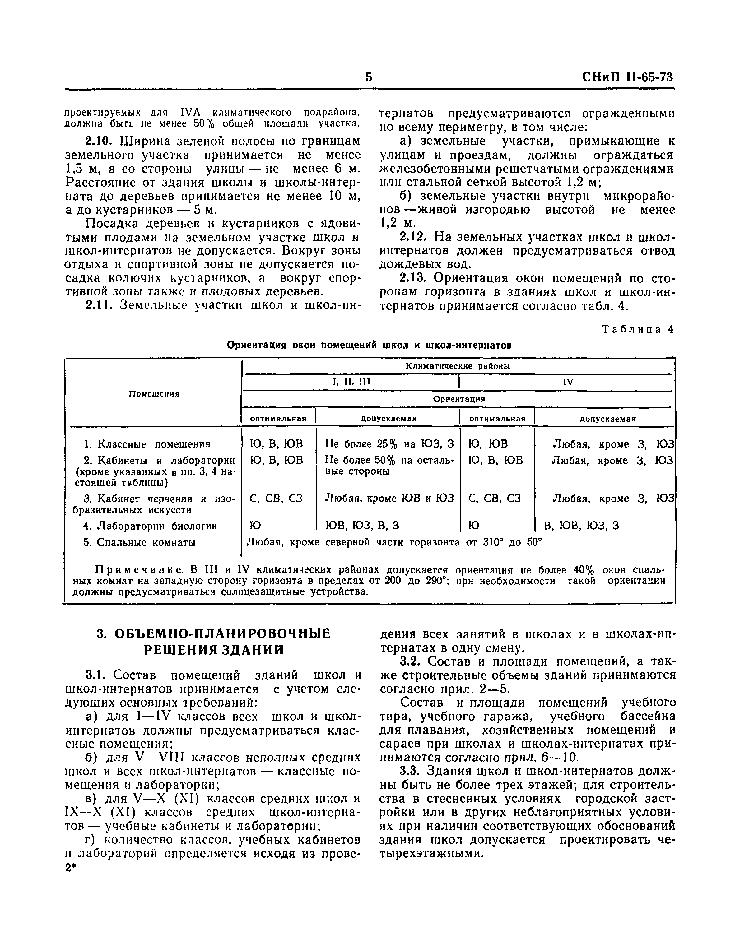 Скачать СНиП II-65-73 Общеобразовательные школы и школы-интернаты