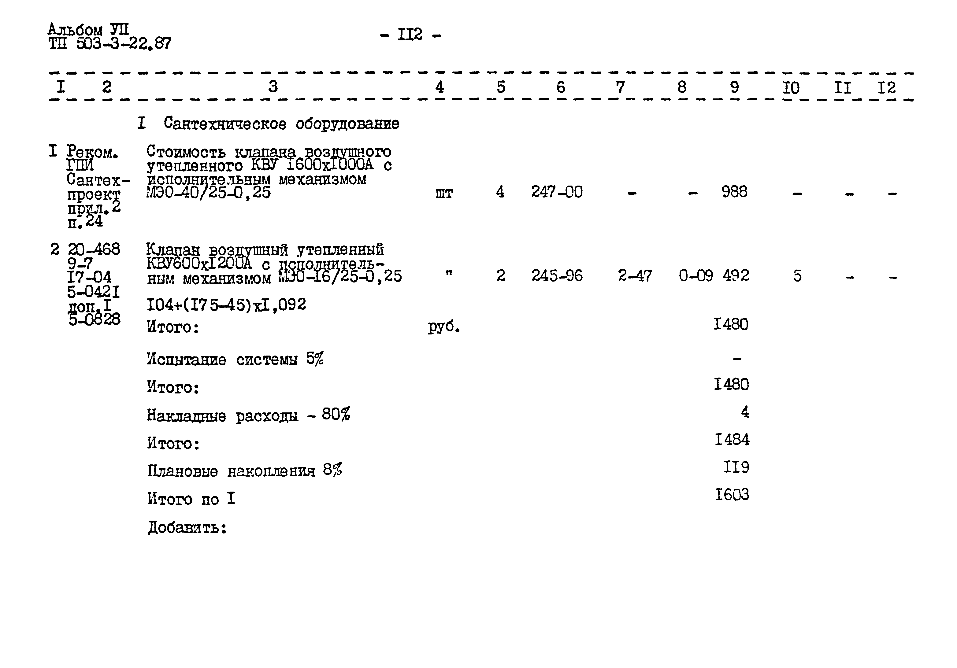 Типовой проект 503-3-22.87