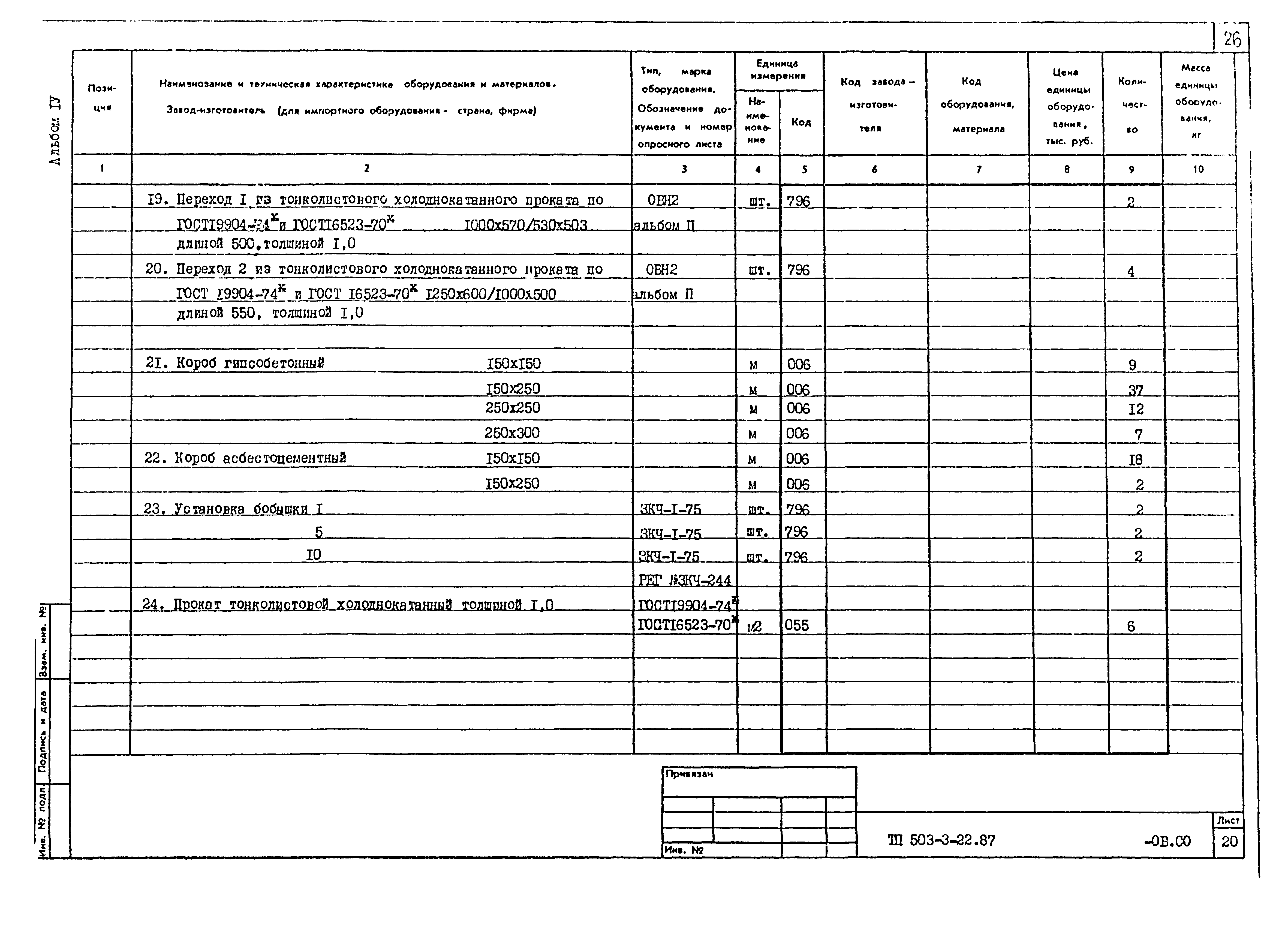 Типовой проект 503-3-22.87