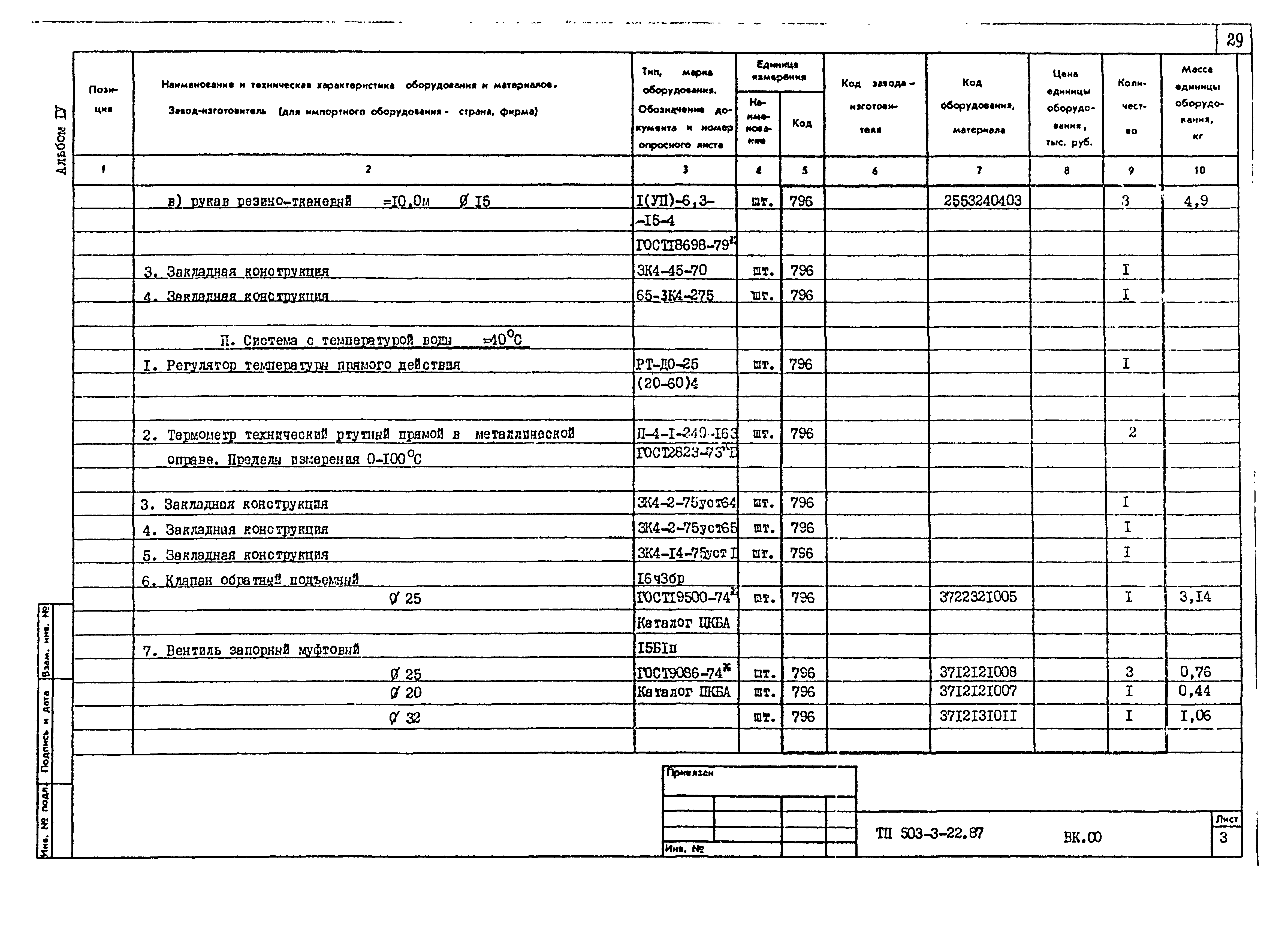 Типовой проект 503-3-22.87