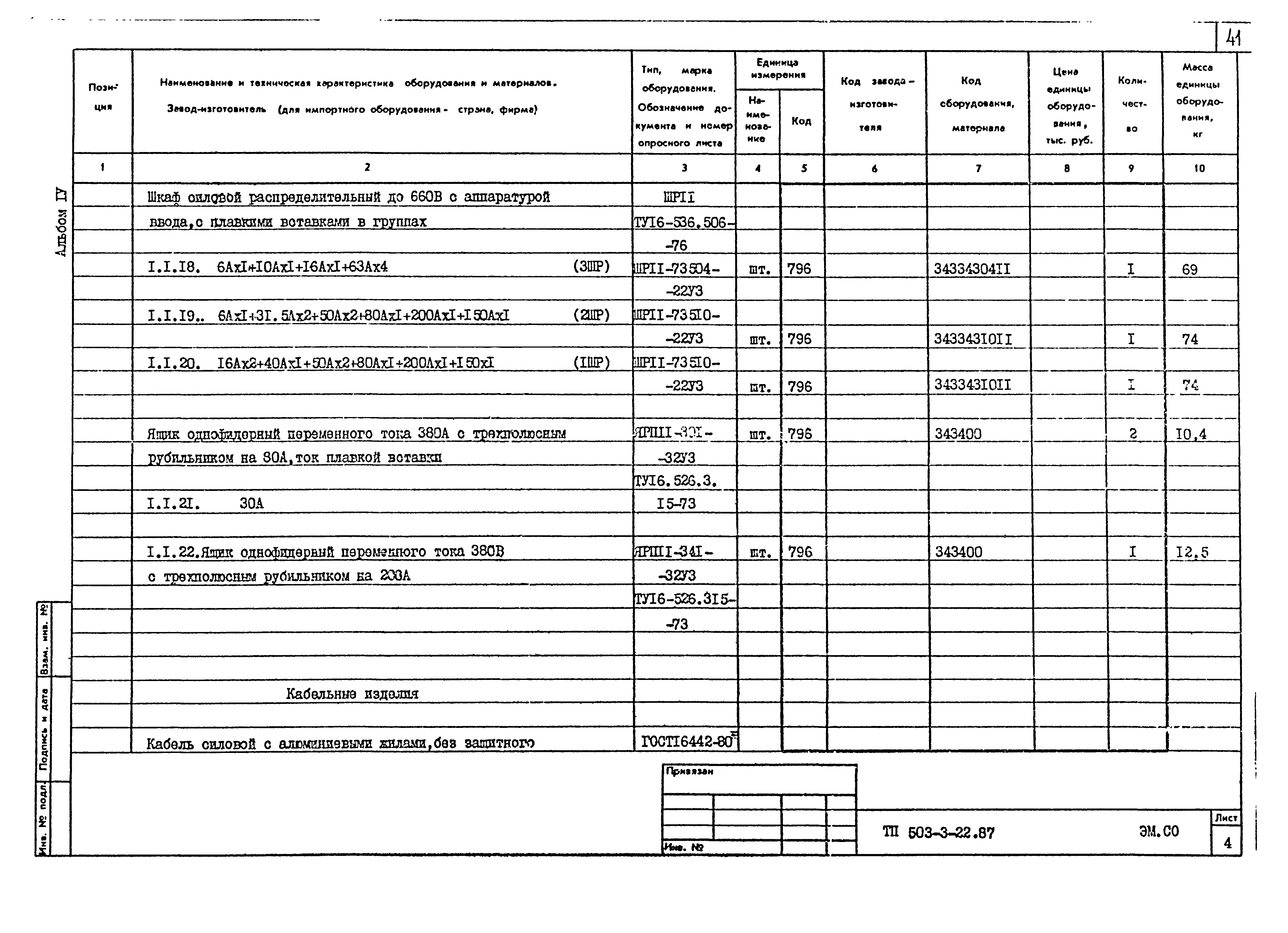 Типовой проект 503-3-22.87