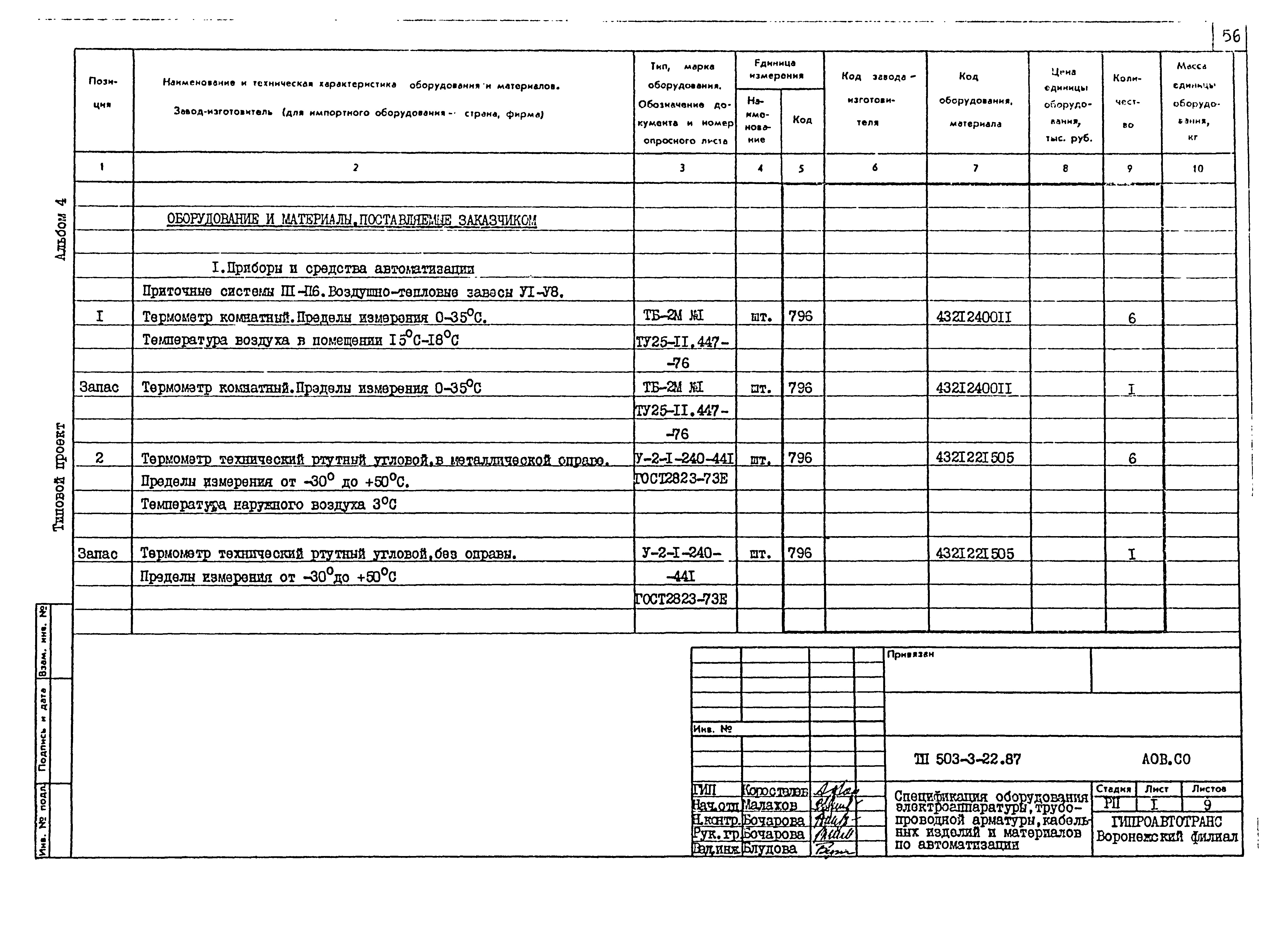 Типовой проект 503-3-22.87