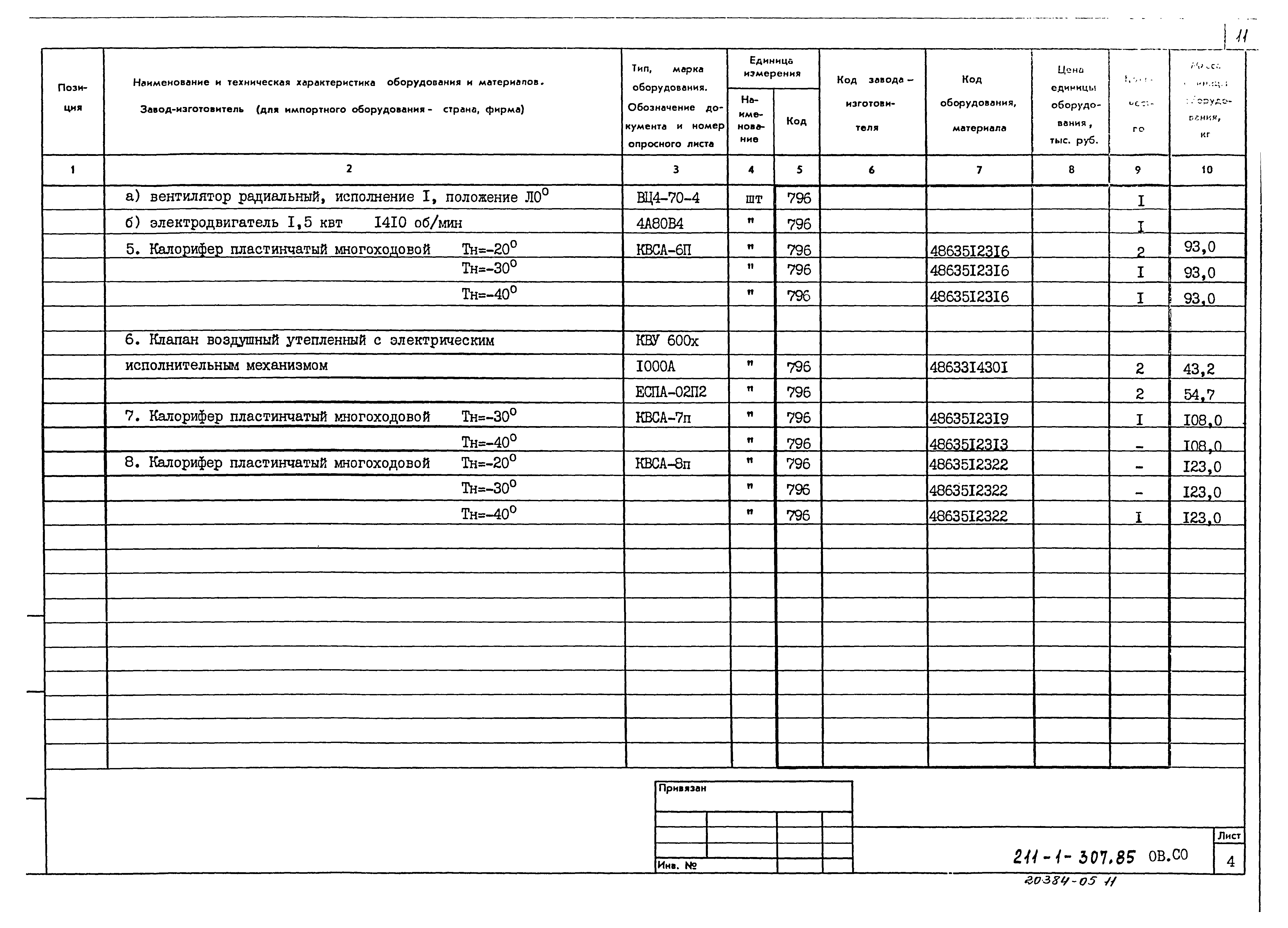 Типовой проект 211-1-307.85