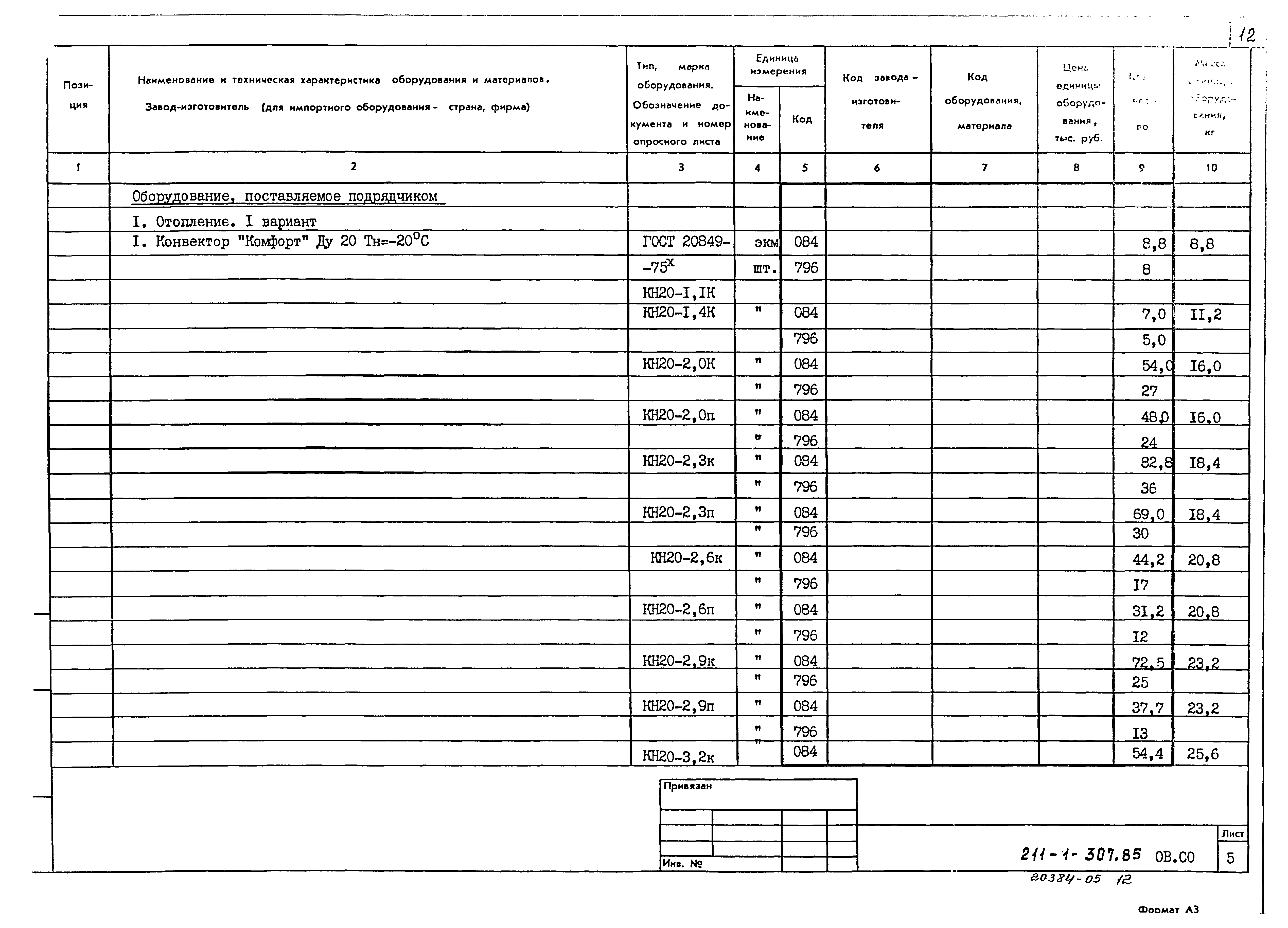 Типовой проект 211-1-307.85