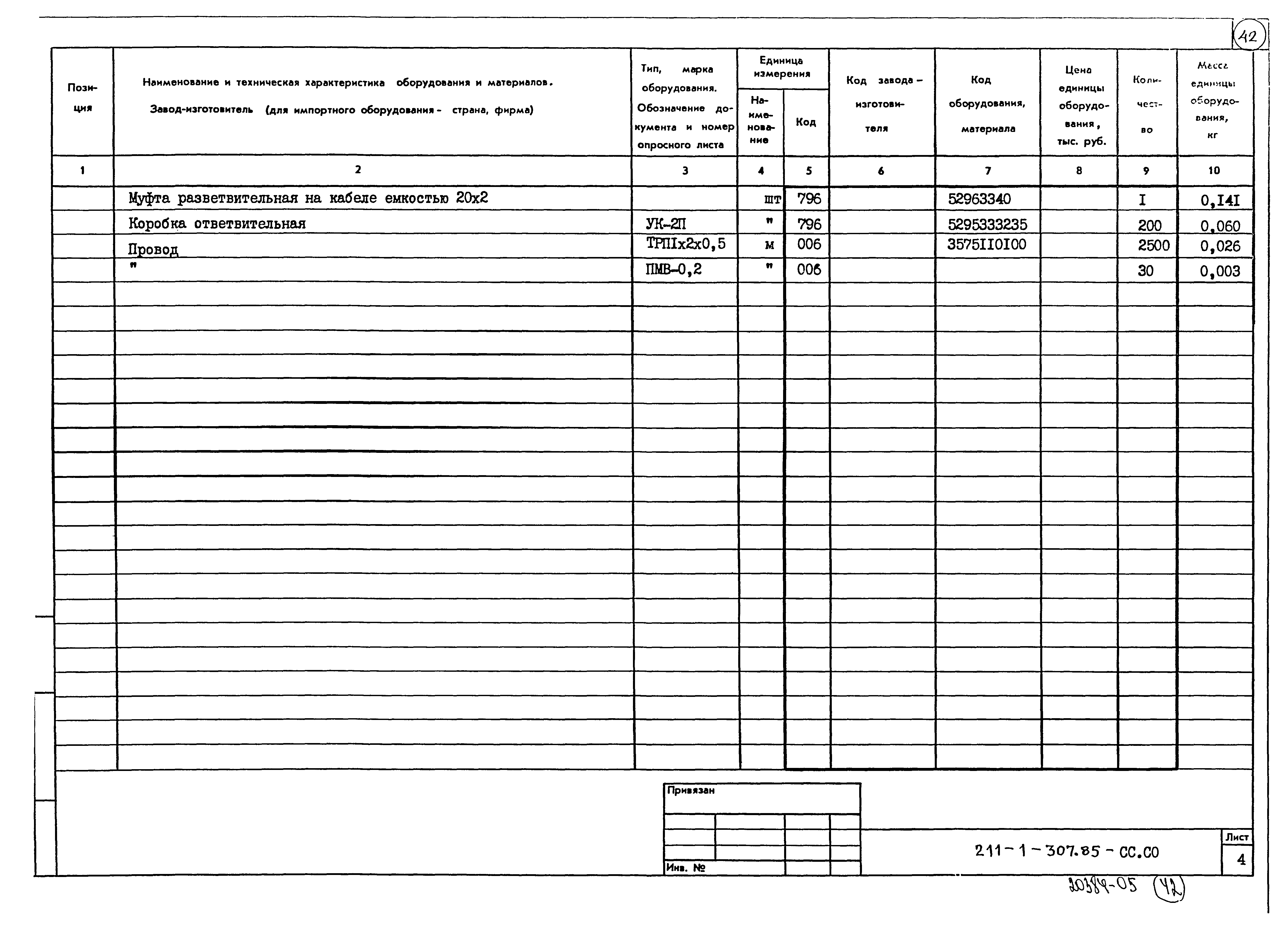 Типовой проект 211-1-307.85