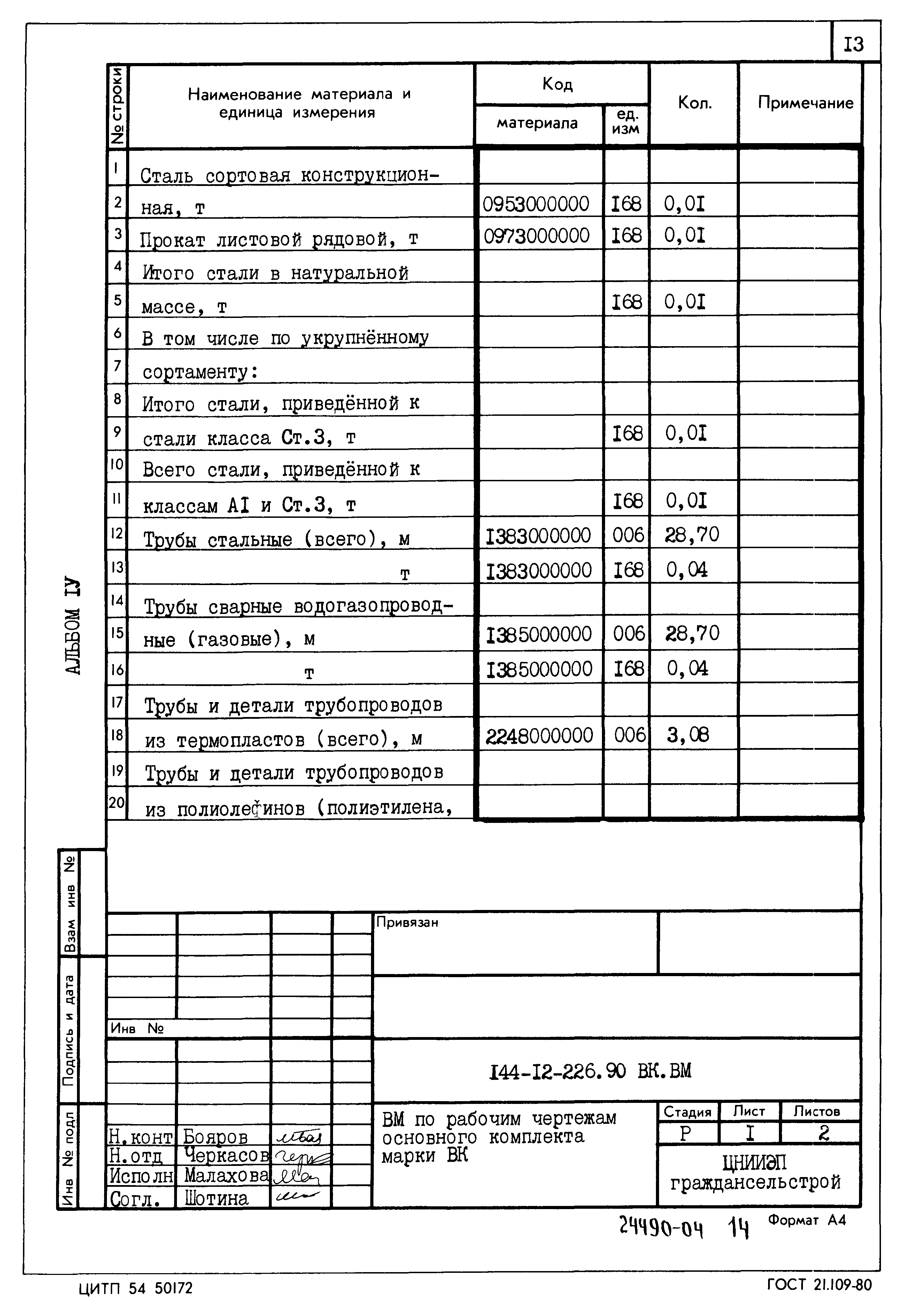 Типовой проект 144-12-226.90