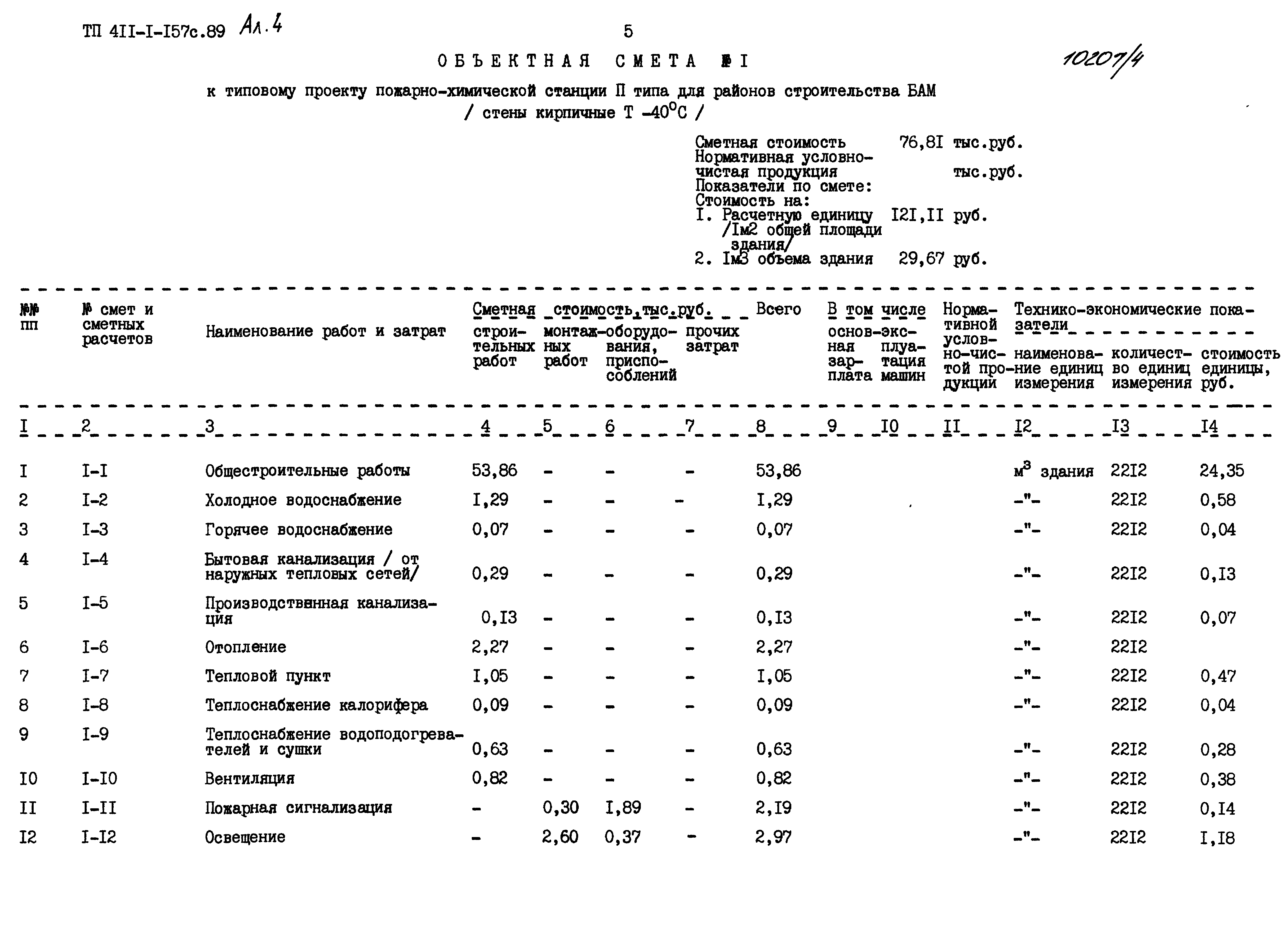 Типовой проект 411-1-157с.89