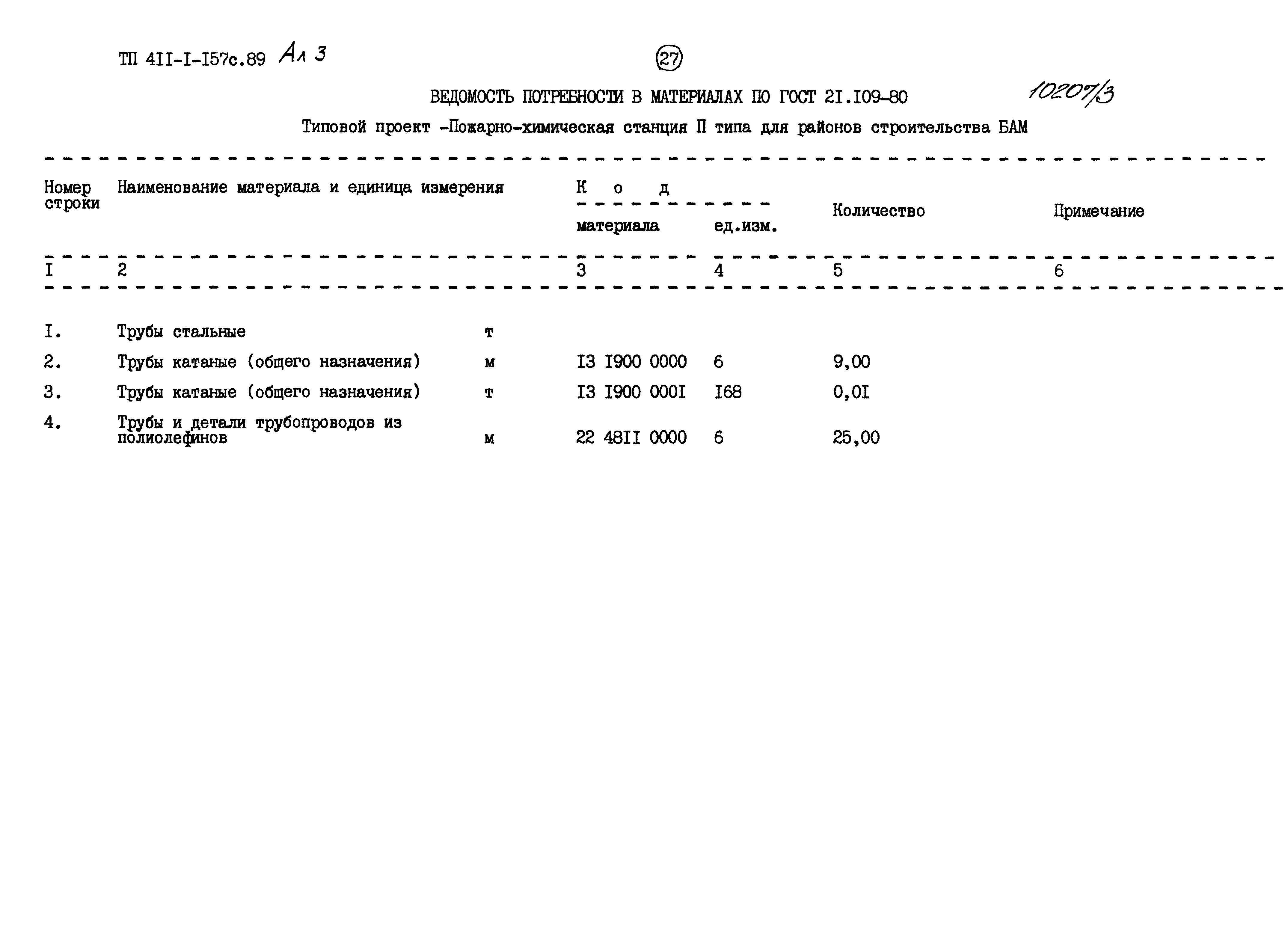 Типовой проект 411-1-157с.89