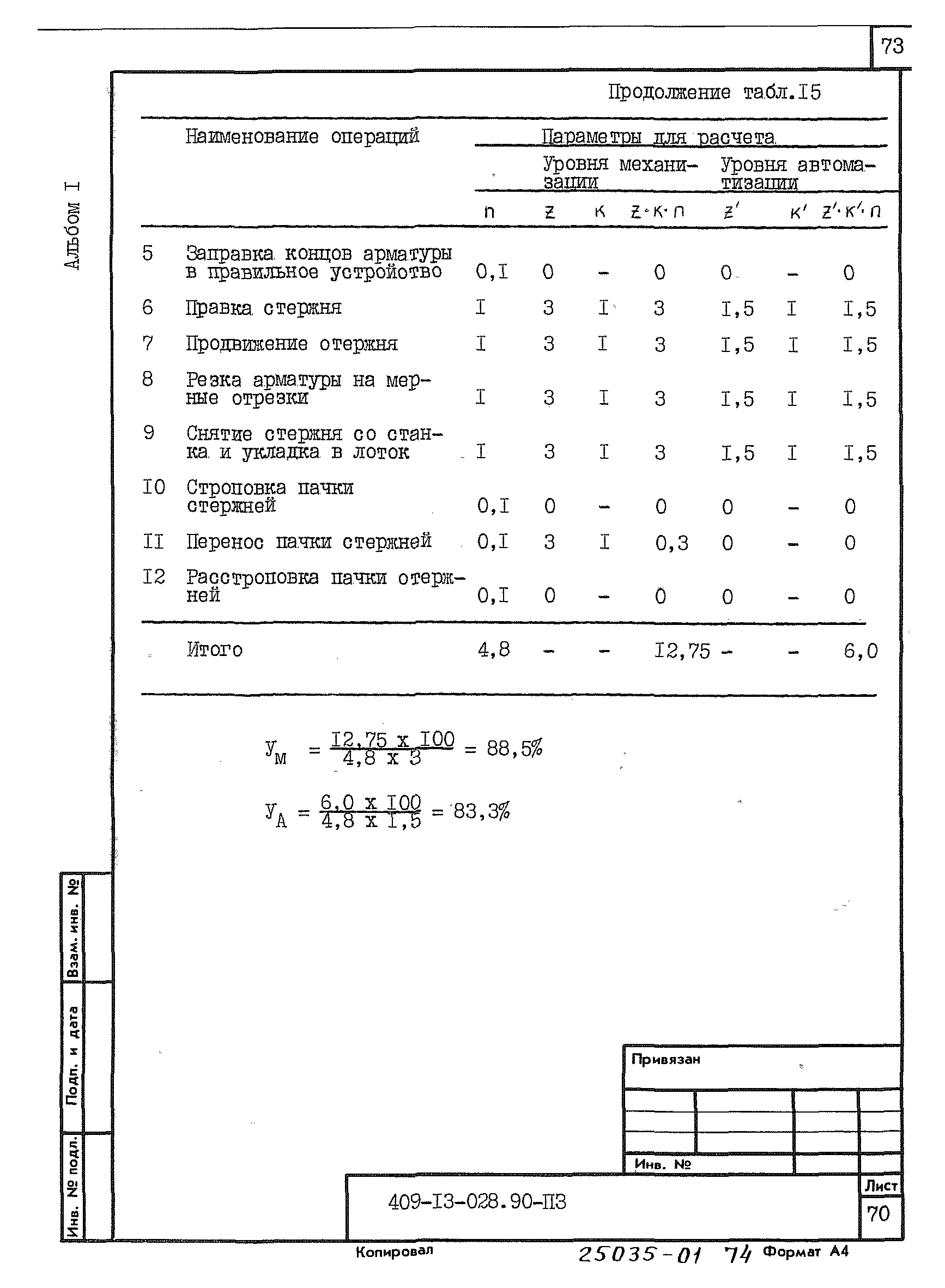 Типовые проектные решения 409-13-028.90