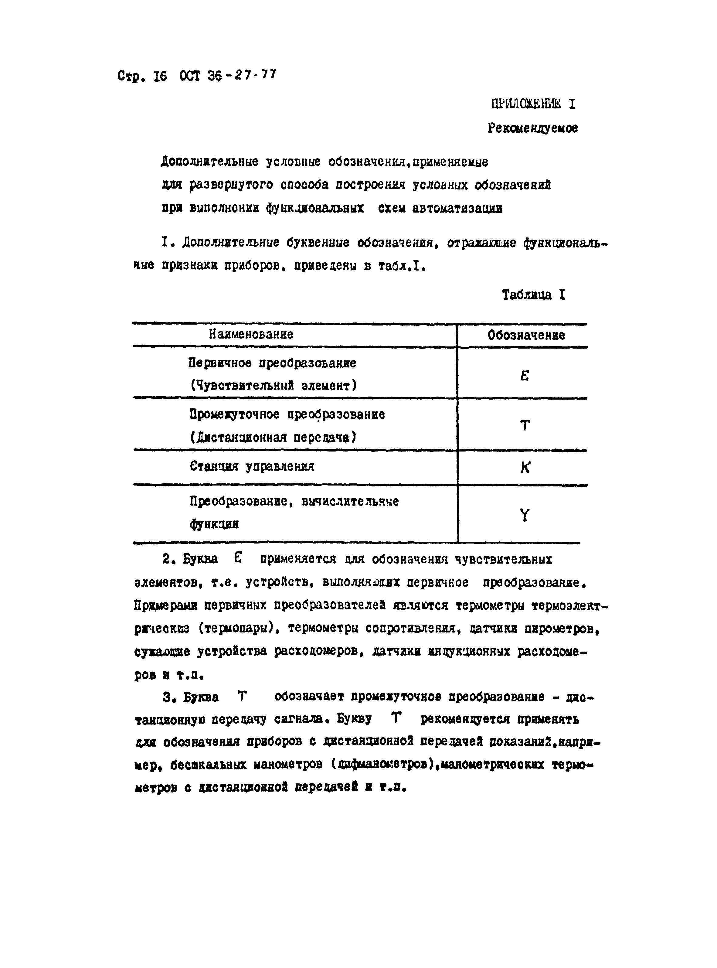 Скачать ОСТ 36-27-77 Приборы И Средства Автоматизации. Обозначения.