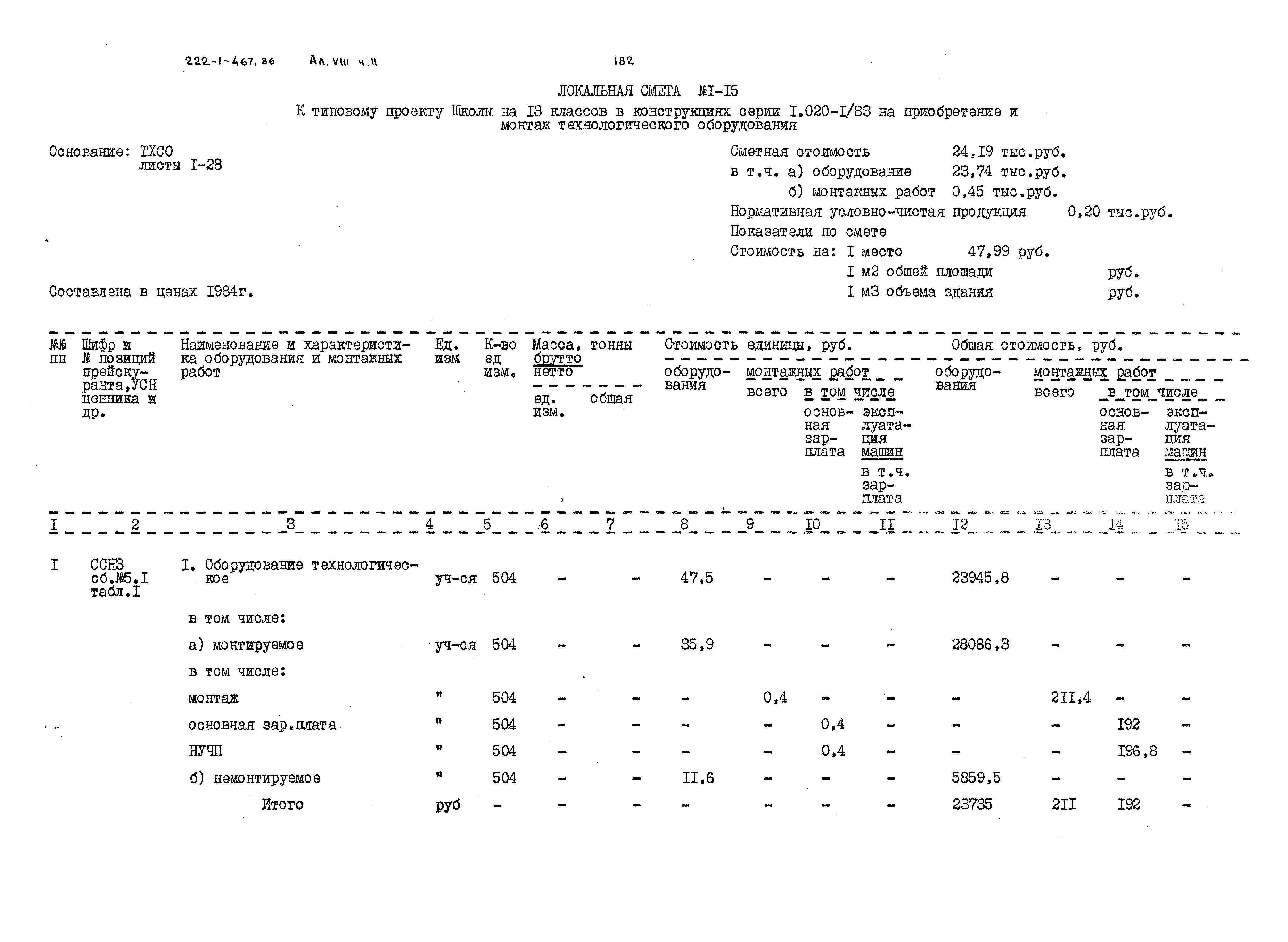 Типовой проект 222-1-467.86