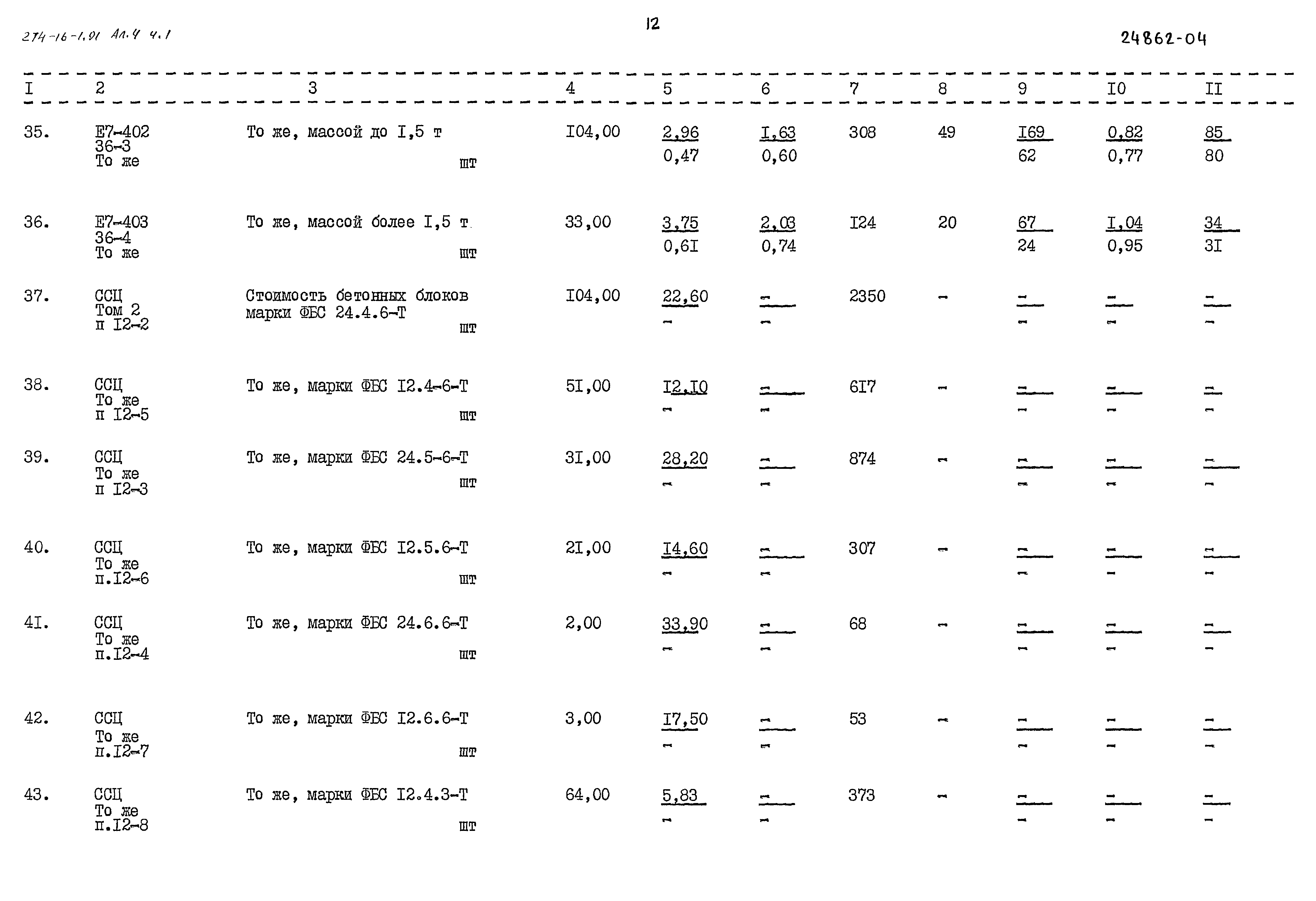 Типовой проект 274-16-1.91